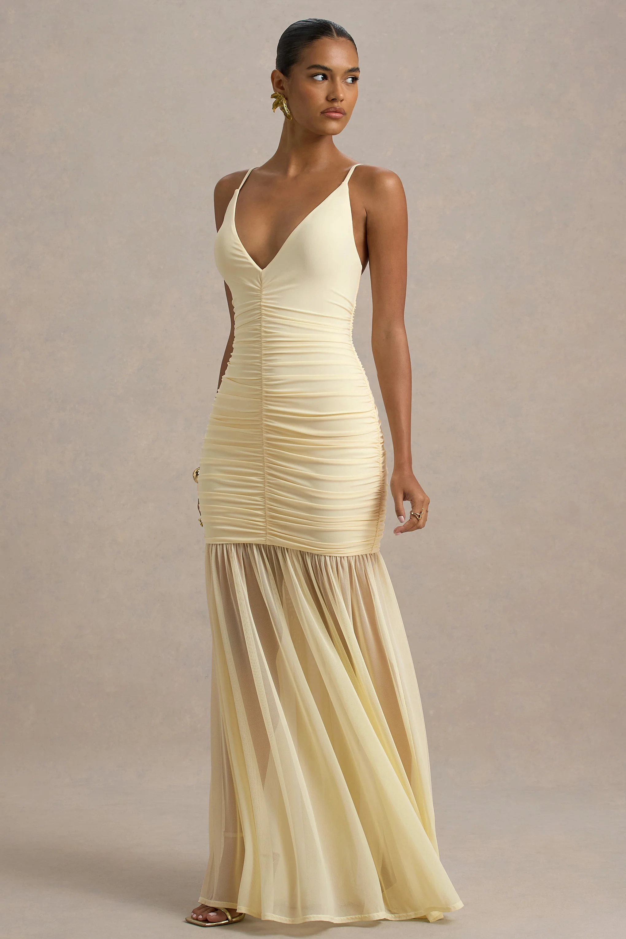 10335-pasqualina-pale-lemon-ruched-plunge-neck-maxi-dress-1.webp