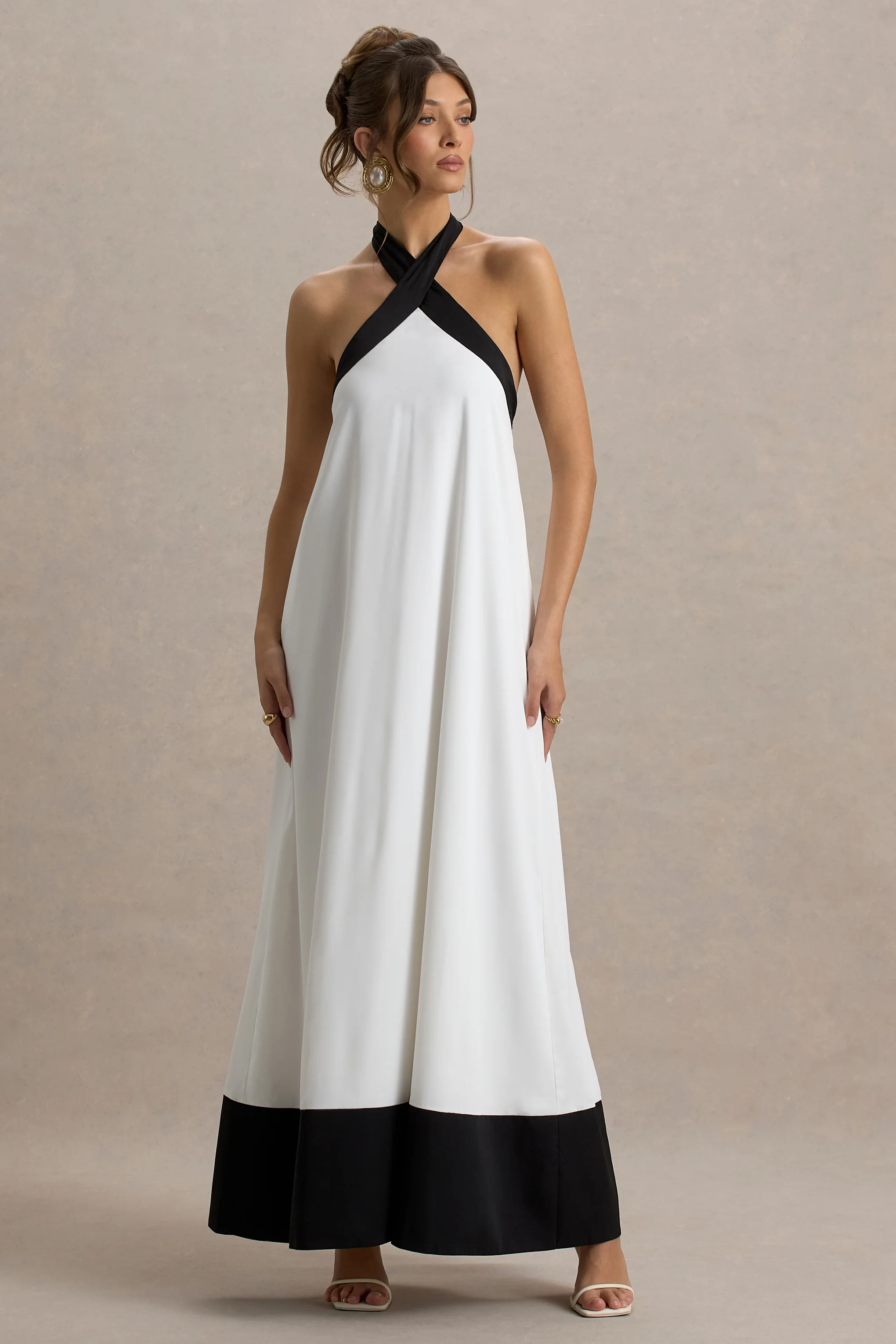 10762-clarabella-white-black-halter-neck-maxi-dress-1.webp