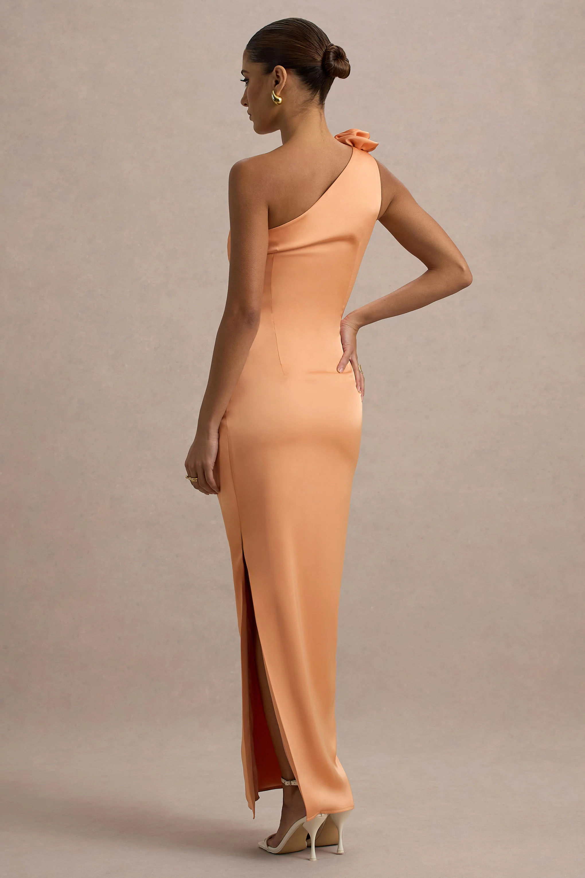 10769-janette-peach-satin-one-shoulder-split-maxi-dress-with-corsage-1.webp