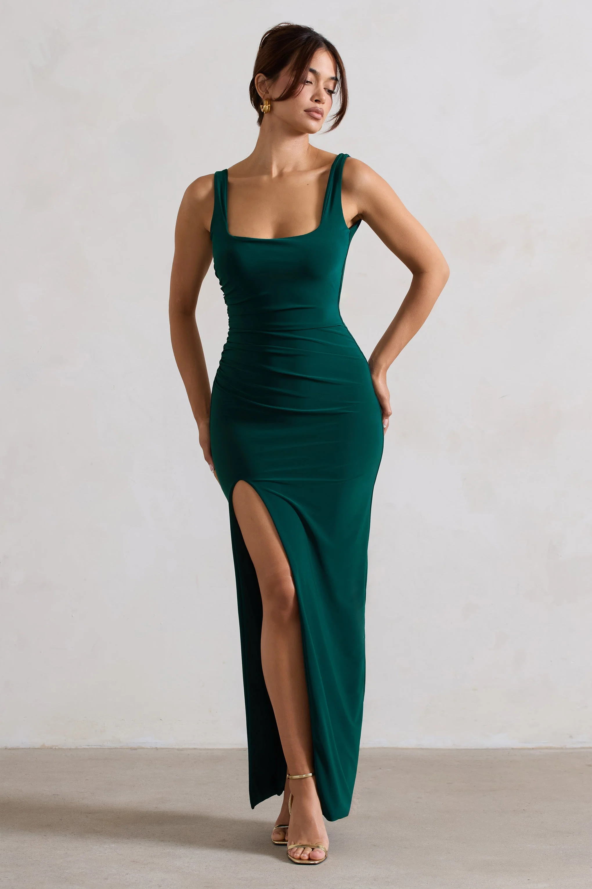 1084-kate-bottle-green-square-neck-maxi-dress-with-plunge-back-and-side-thigh-split-1.webp