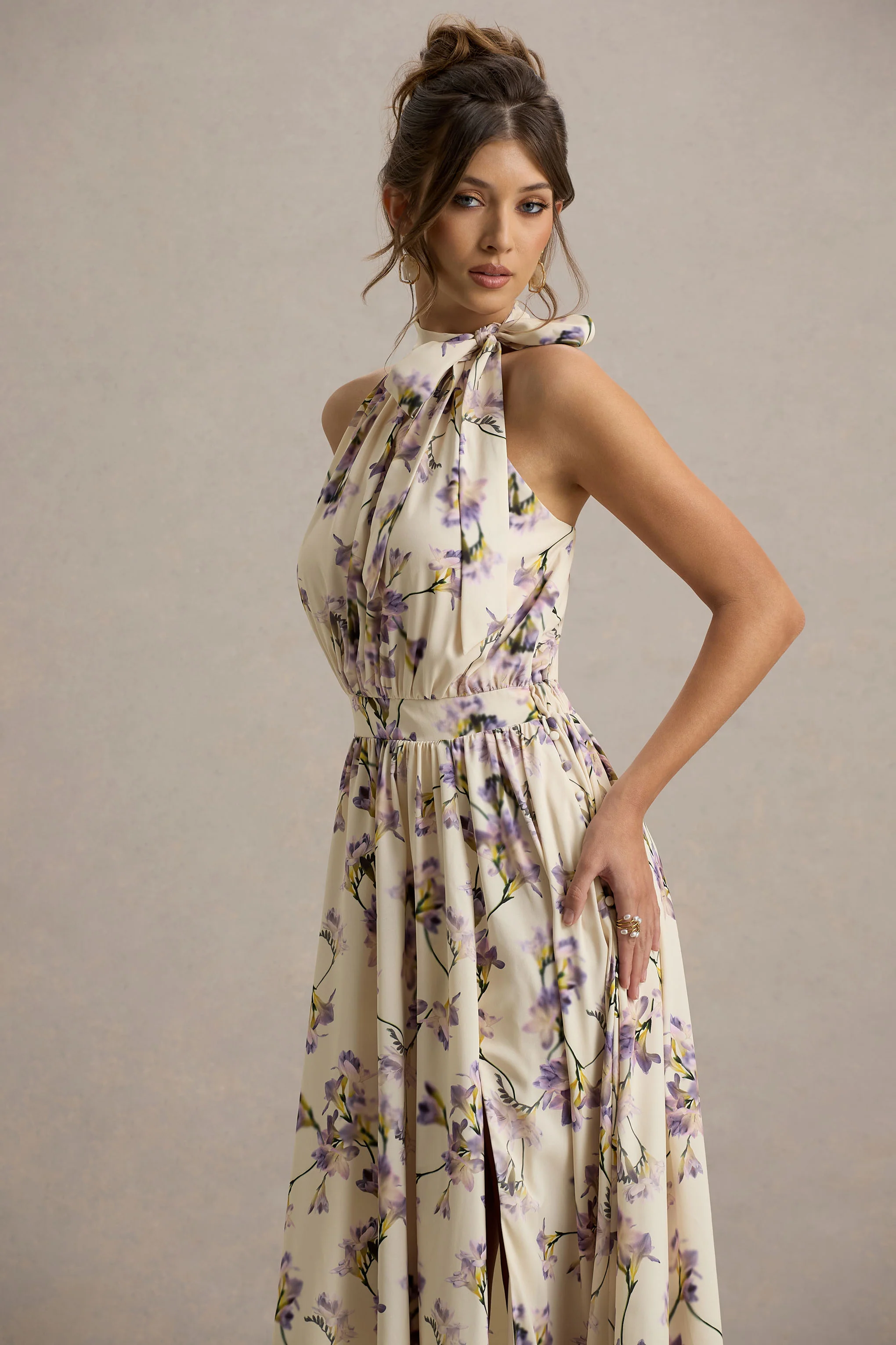 10846-talia-lemon-floral-print-high-neck-split-maxi-dress-with-bow-1.webp