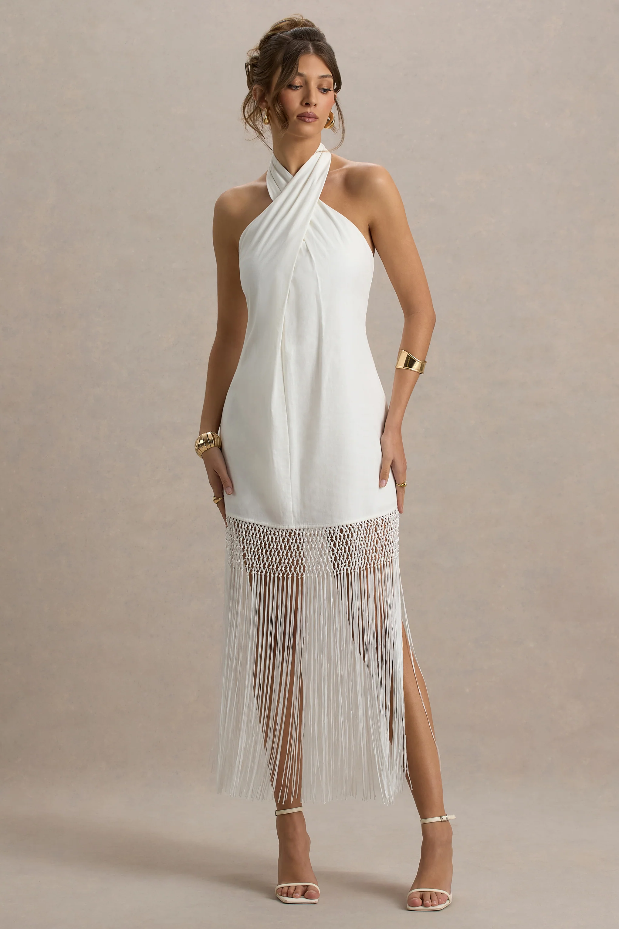 10961-fiametta-ecru-linen-halter-neck-fringe-maxi-dress-1.webp