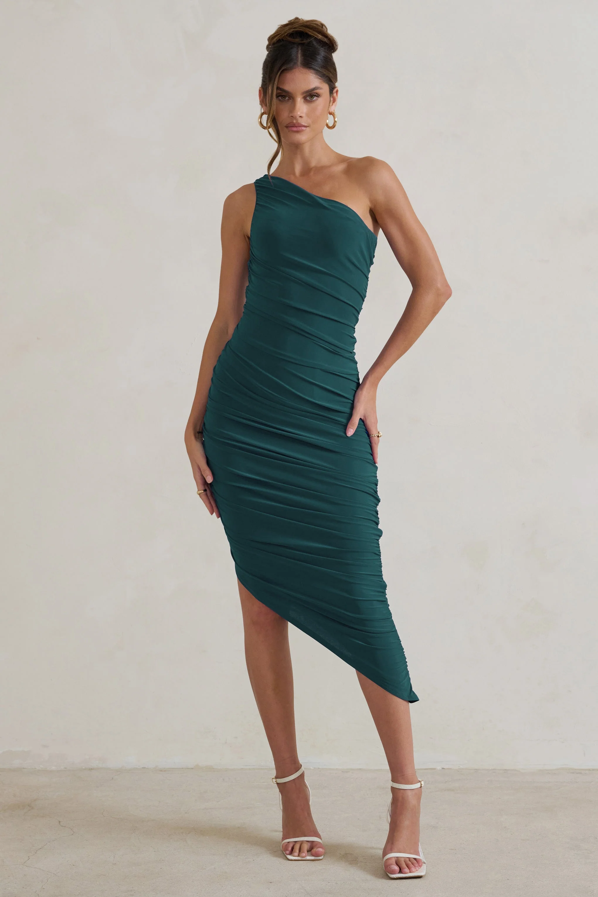 1117-dorit-bottle-green-one-shoulder-asymmetric-ruched-midi-dress-1.webp