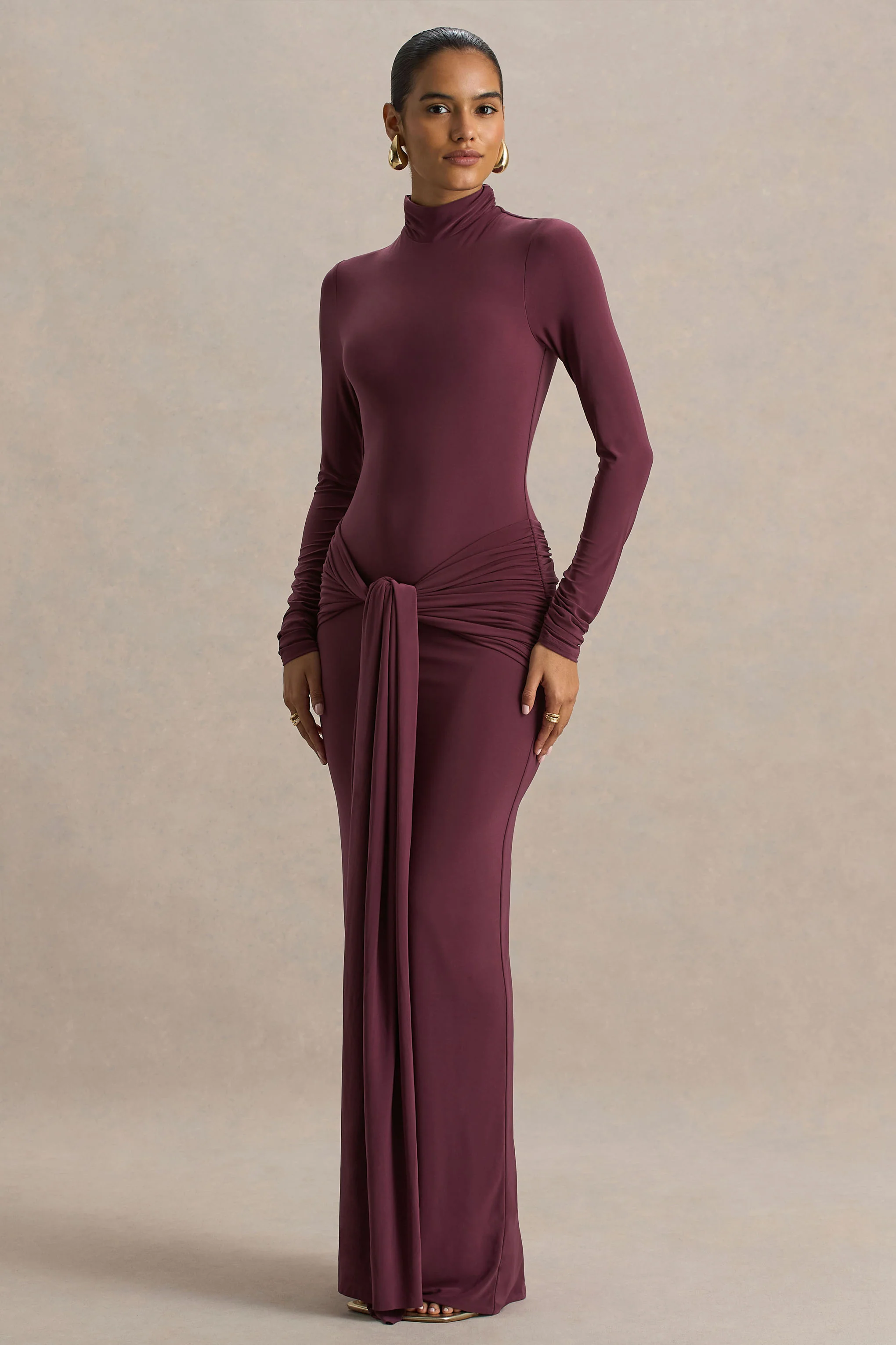 12377-myra-burgundy-high-neck-maxi-dress-with-sash-and-ruched-detailing-1.webp