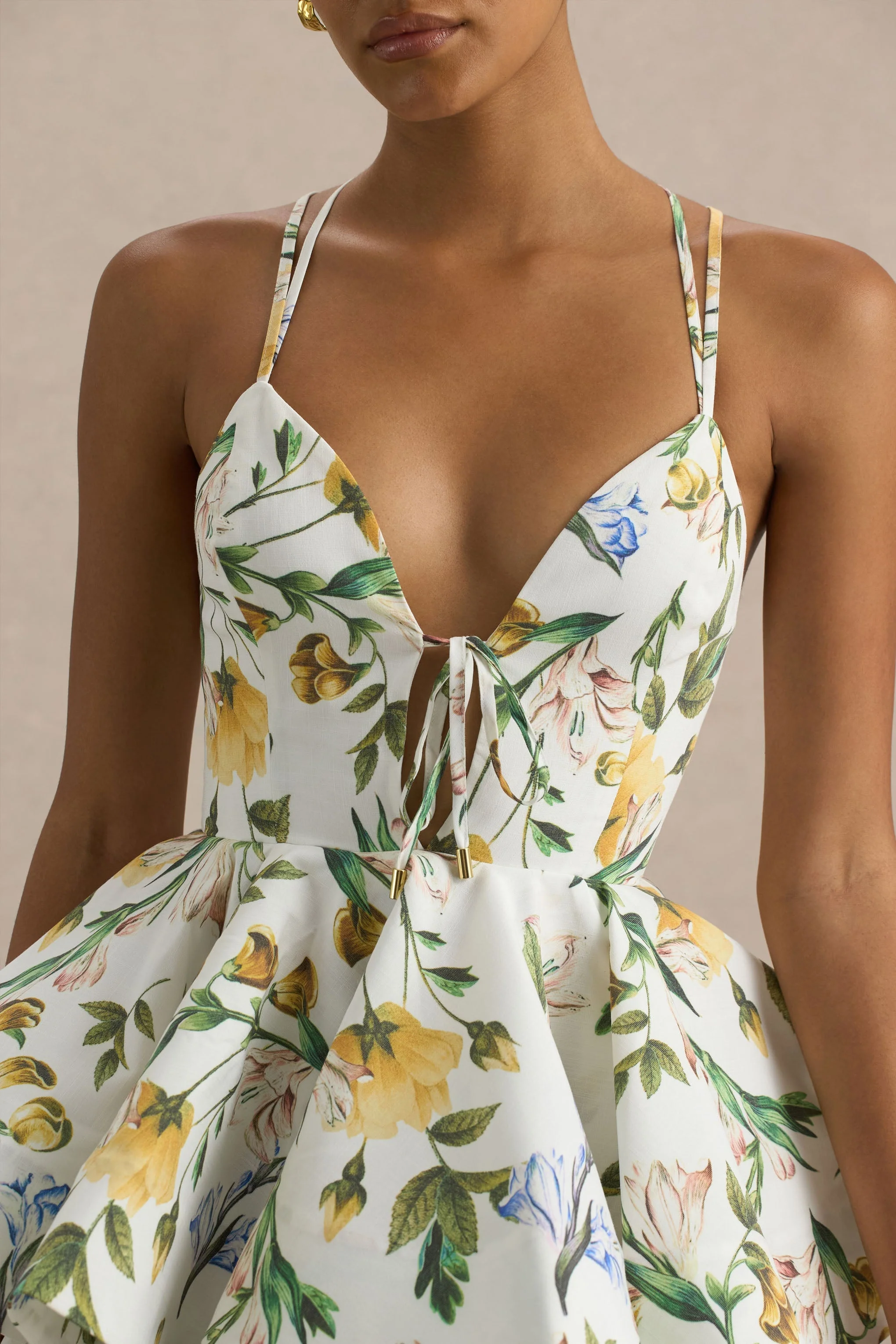 12668-flavia-white-botanical-print-linen-plunge-neck-ruffled-skater-micro-mini-dress-1.webp