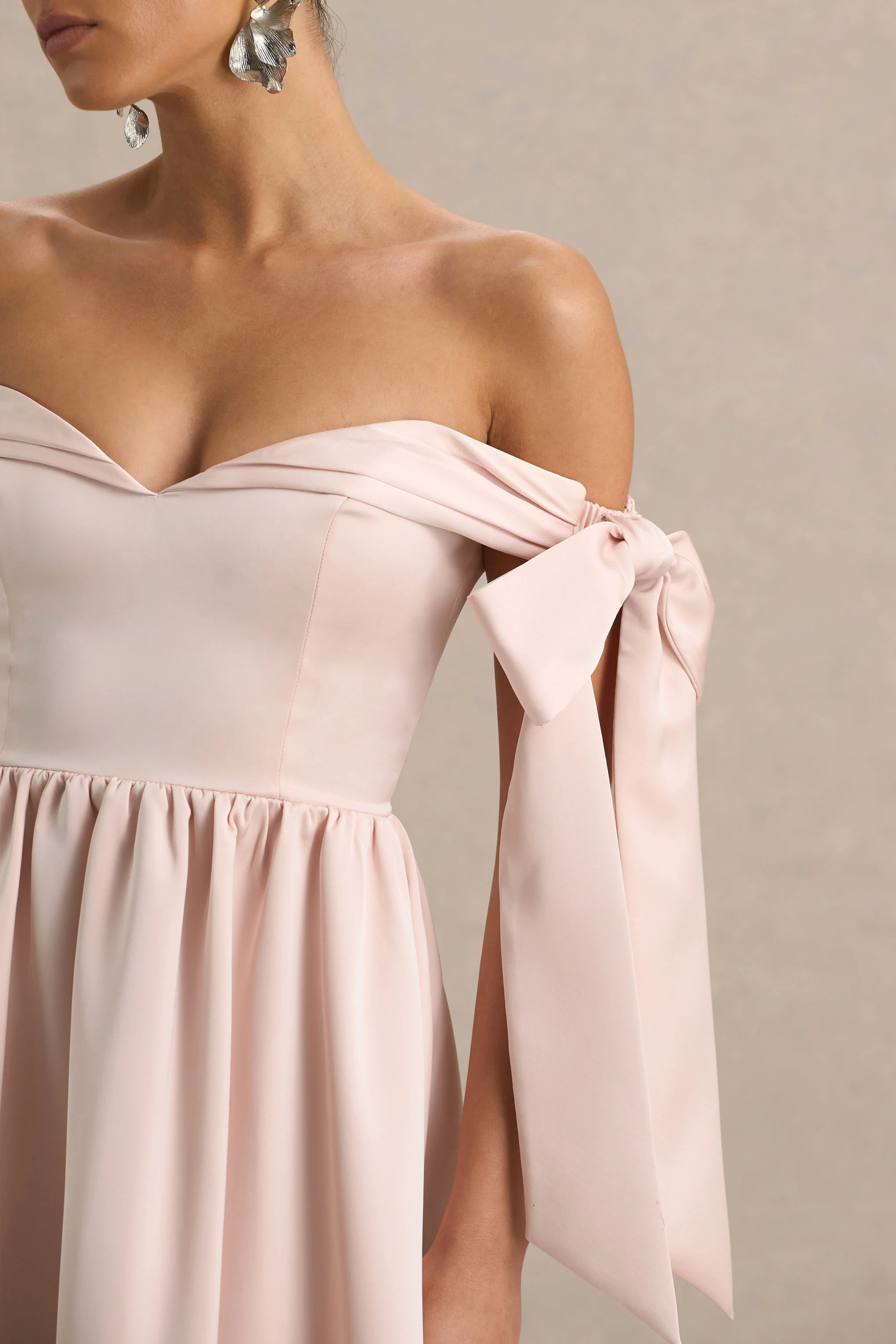 12803-agafay-rose-pink-satin-short-sleeve-bardot-wrap-midi-dress-with-bow-detail-1.webp