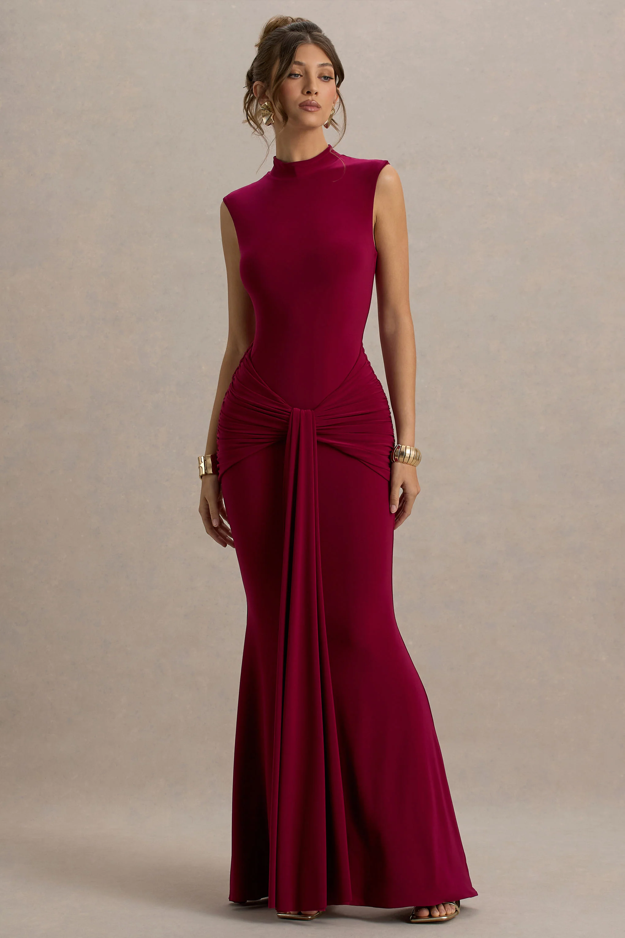 12871-graziana-dark-cherry-high-neck-gathered-draped-maxi-dress-1.webp