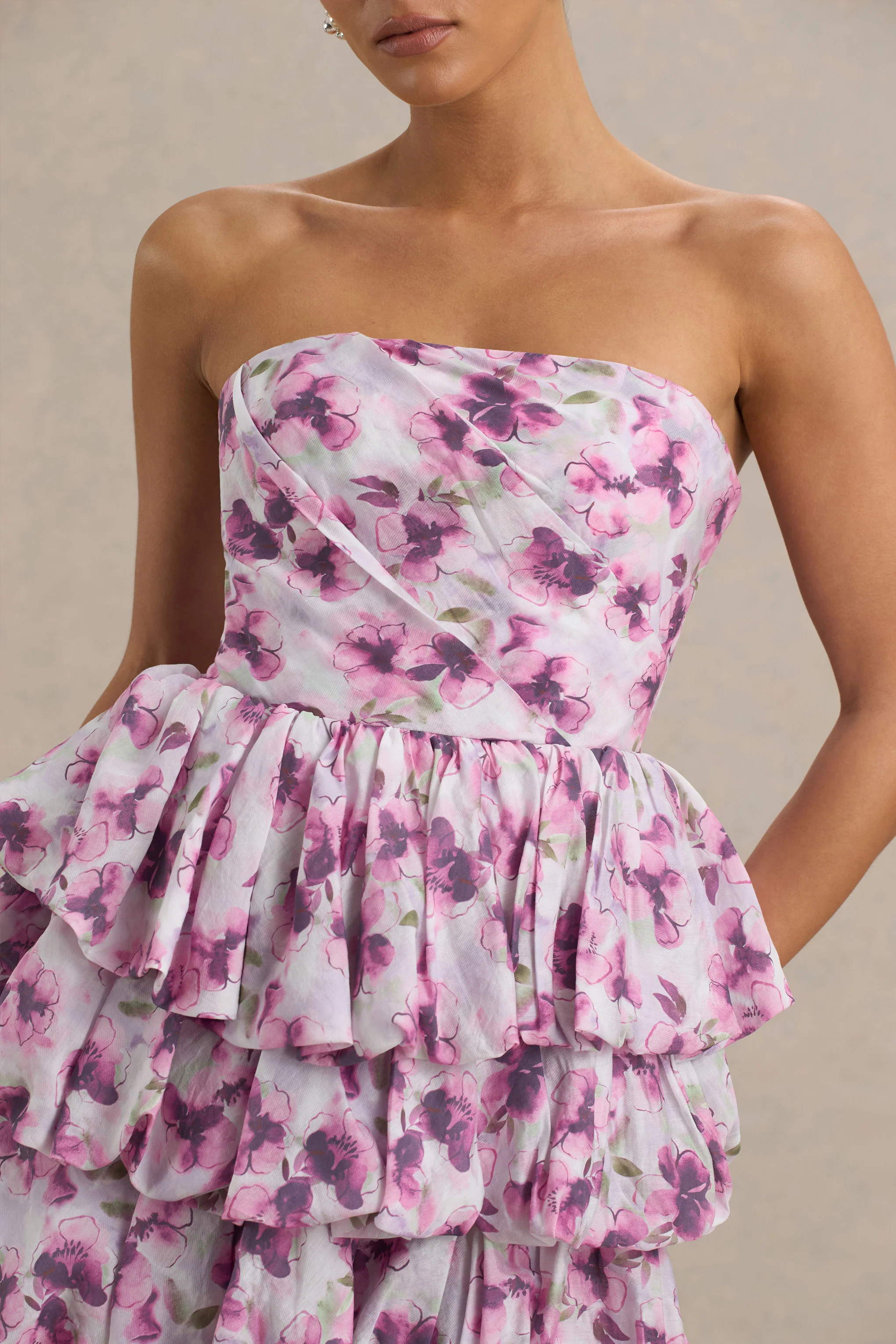 14028-swirl-cream-floral-print-bandeau-puffball-mini-dress-with-ruffle-detail-1.webp