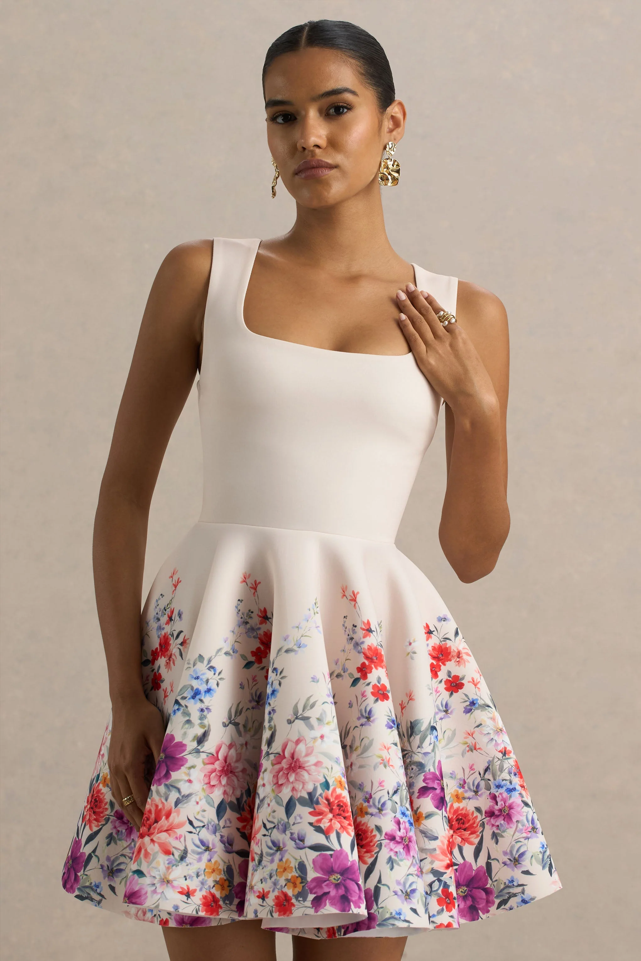 14074-gemstone-light-pink-floral-print-square-neck-skater-mini-dress-1.webp