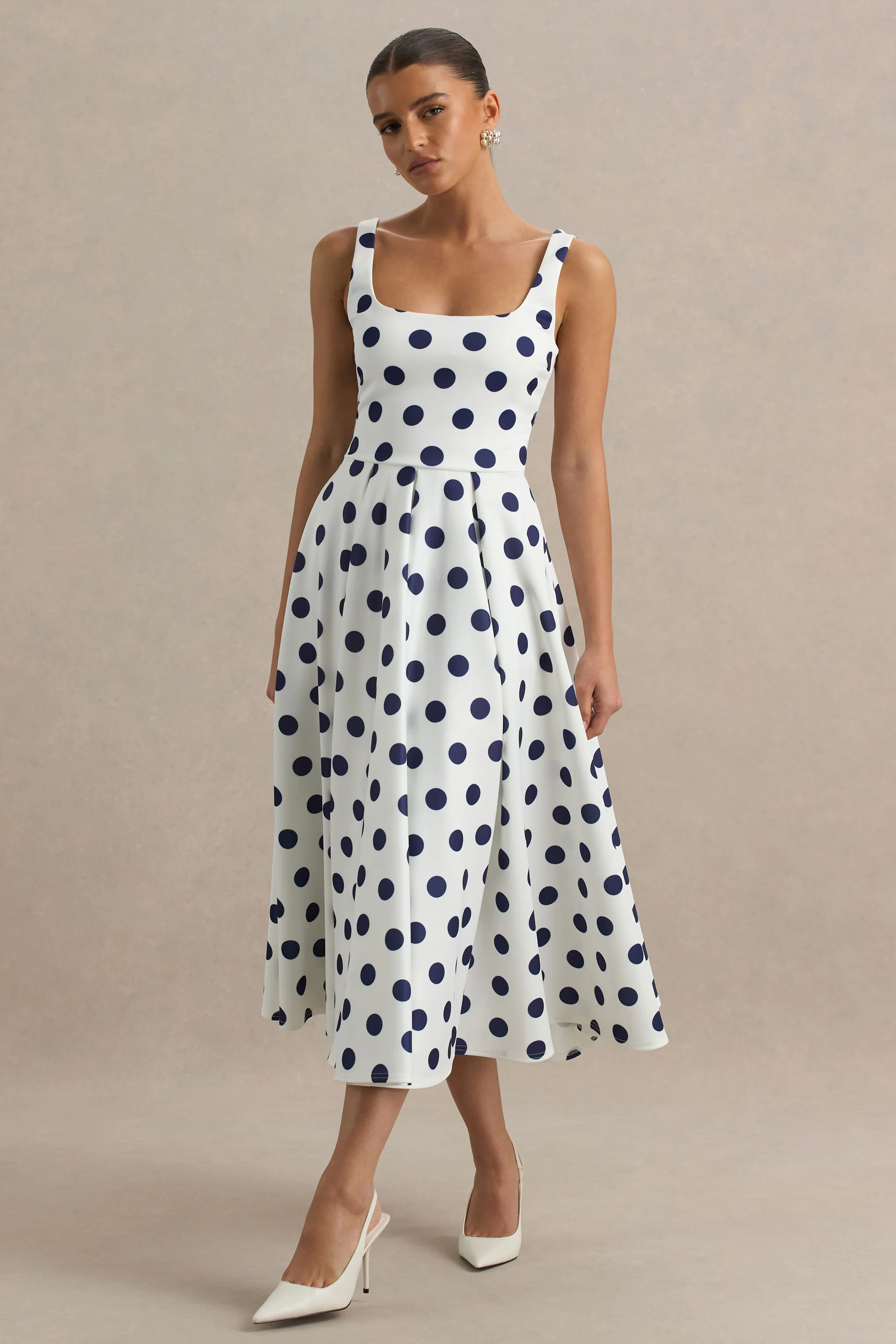 14184-berta-white-and-navy-polka-dot-square-neck-midi-dress-1.webp