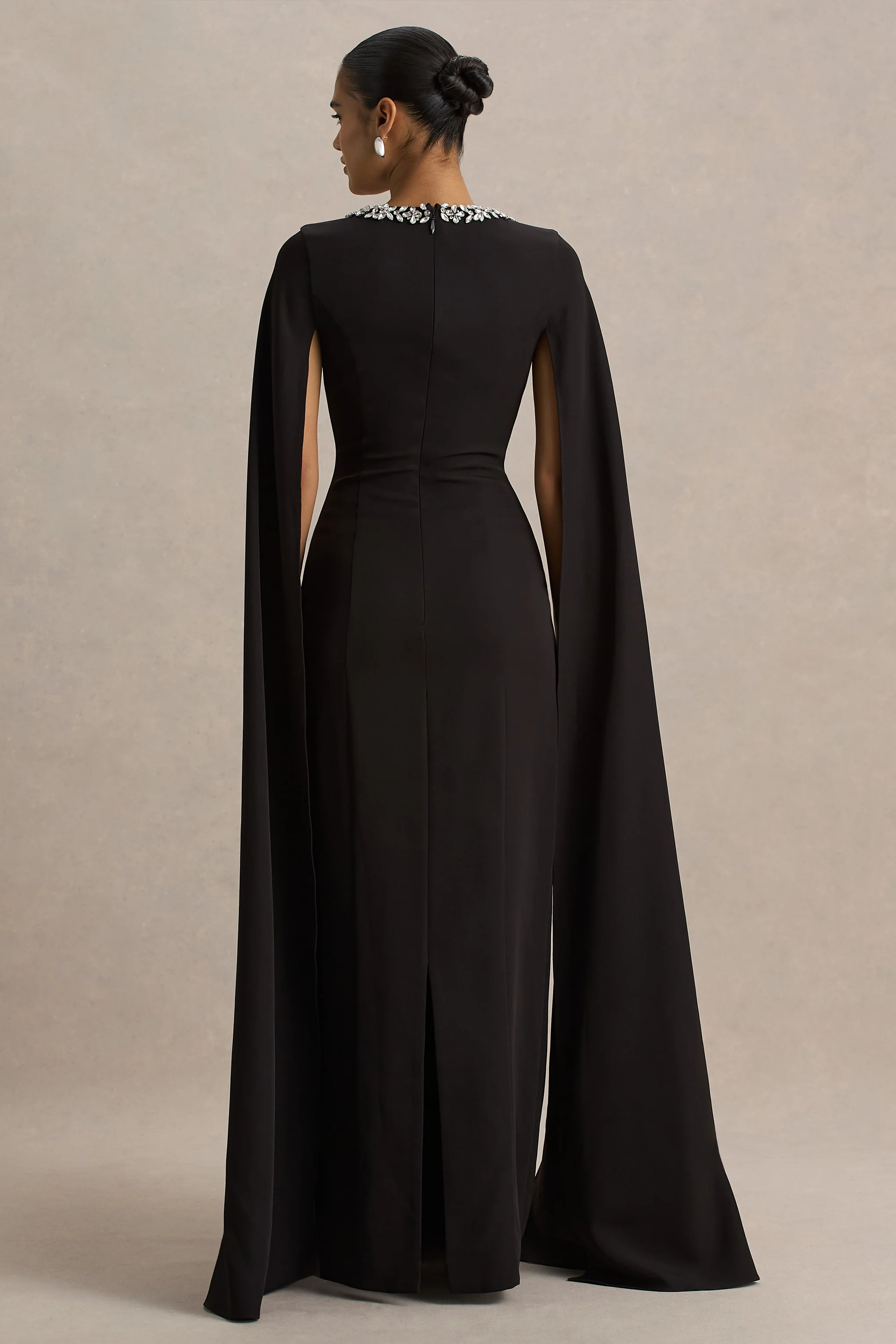 14295-glossy-black-woven-square-neck-maxi-dress-with-cape-sleeves-and-embellished-detail-1.webp