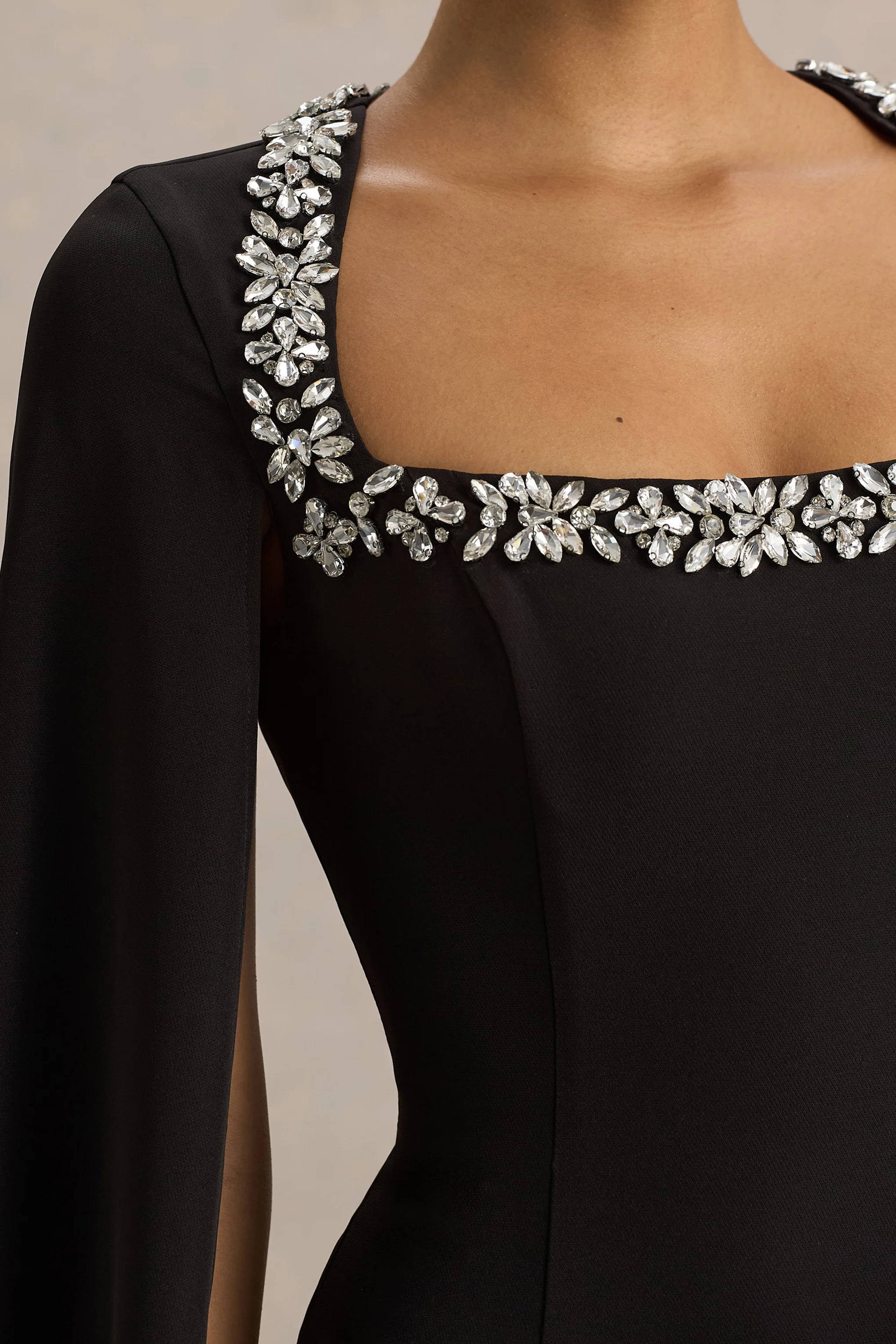 14295-glossy-black-woven-square-neck-maxi-dress-with-cape-sleeves-and-embellished-detail-1.webp