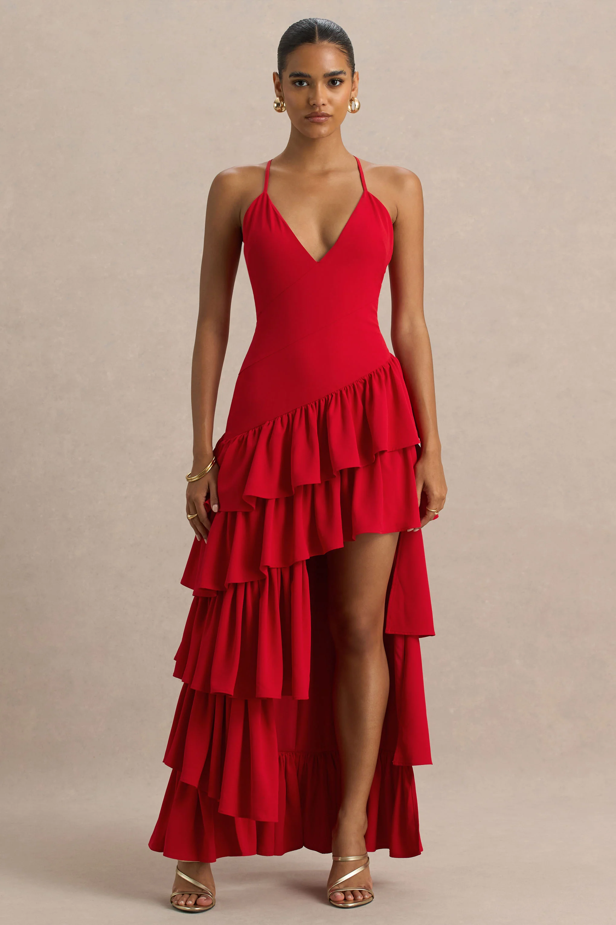 14309-bogota-red-plunge-neck-maxi-dress-with-ruffling-details-and-front-high-split-1.webp