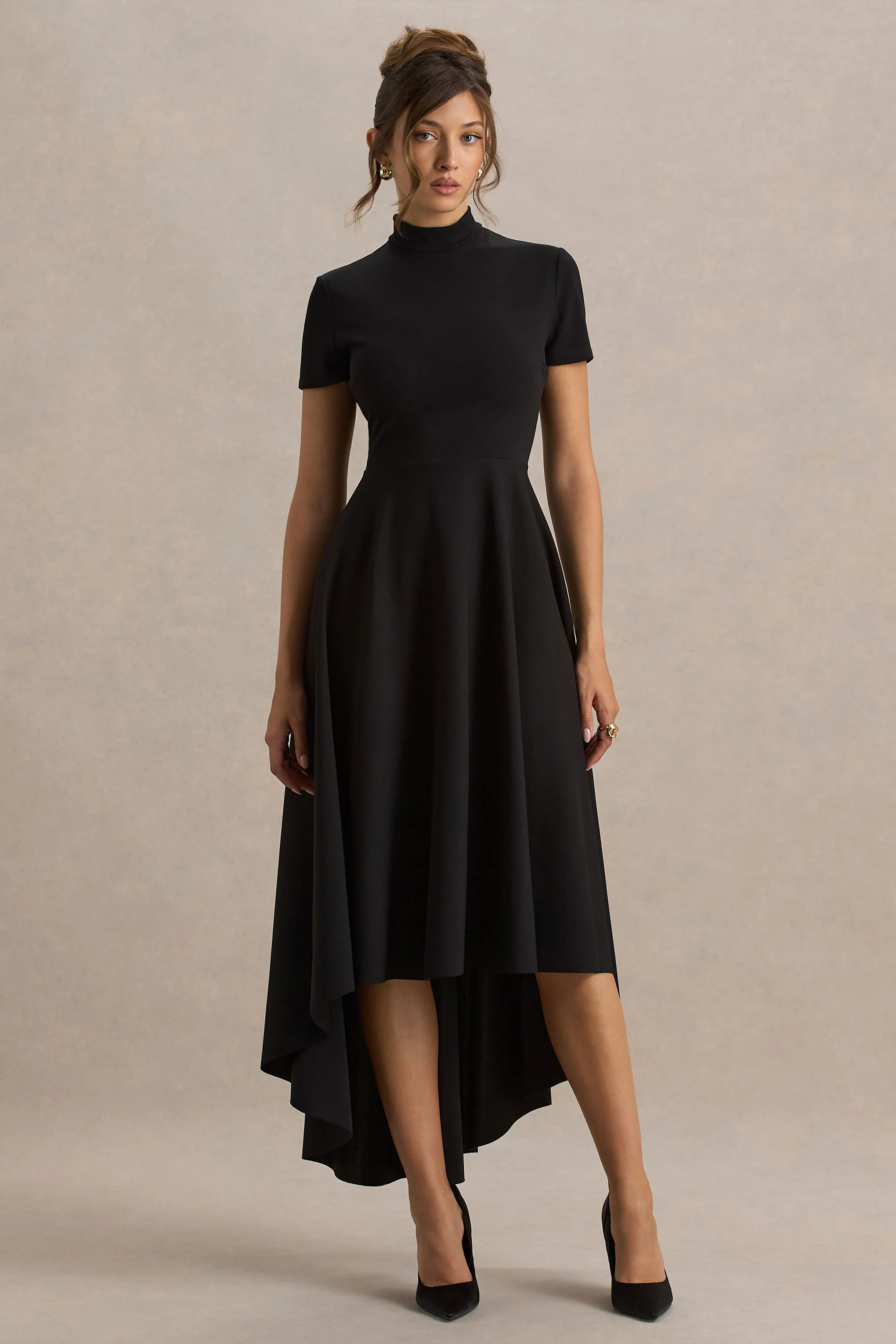 14477-bellona-black-high-neck-high-low-midi-dress-1.webp