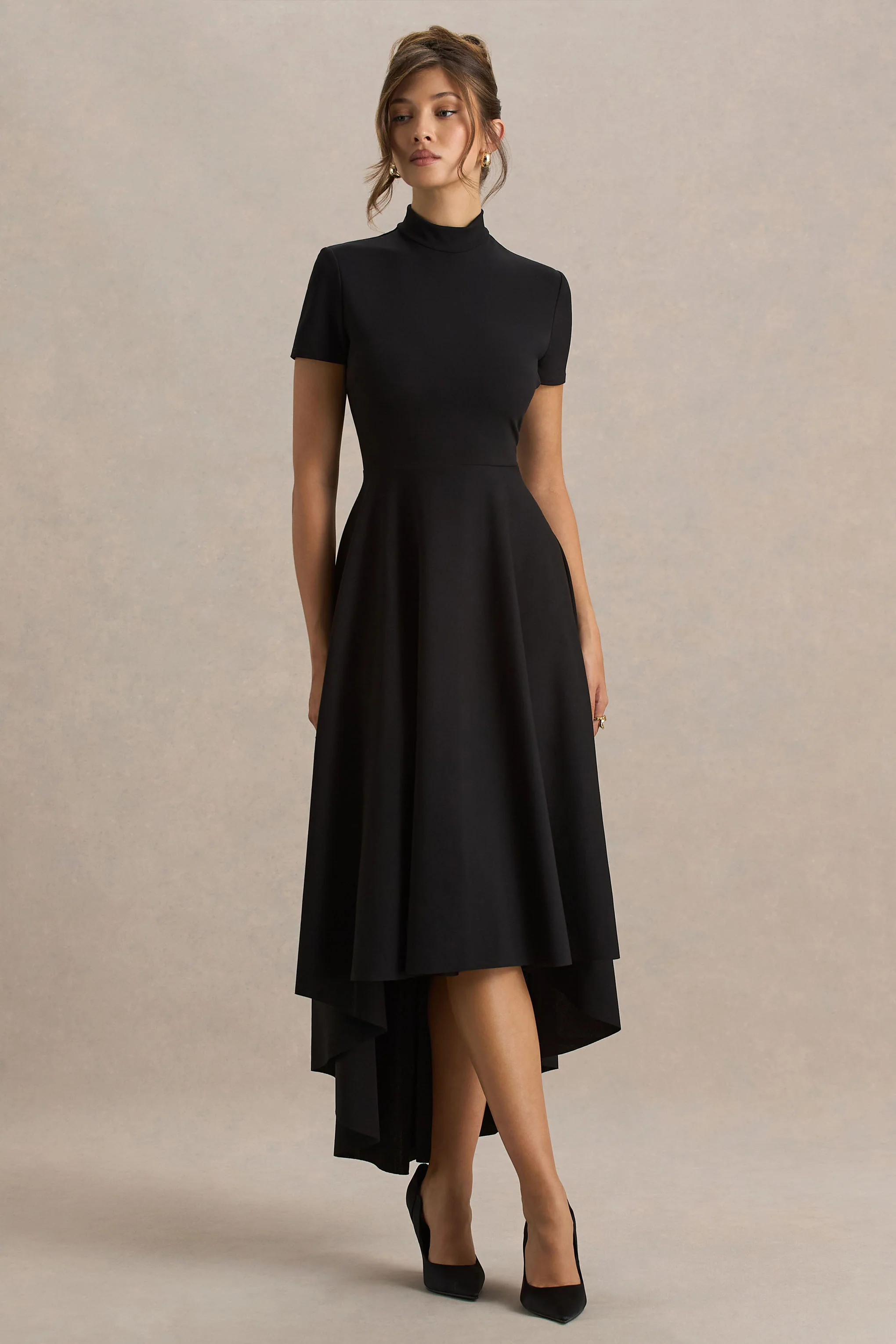 14477-bellona-black-high-neck-high-low-midi-dress-1.webp