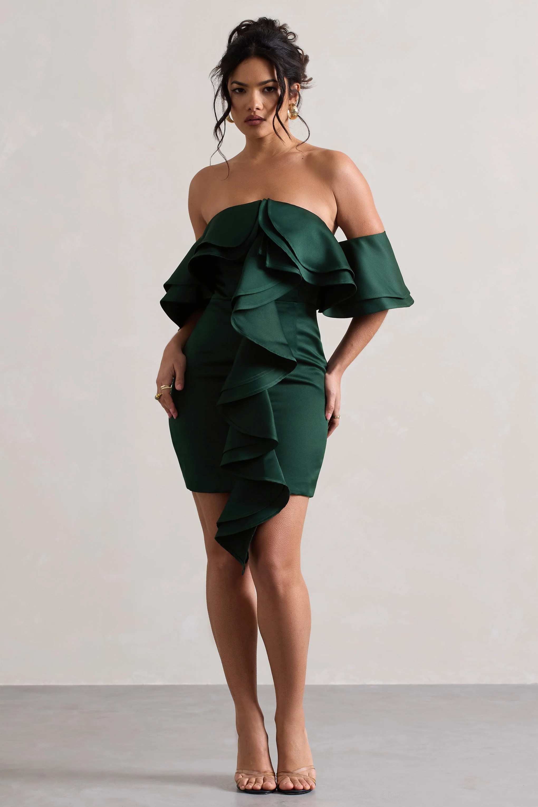 1468-aspen-bottle-green-bardot-mini-dress-with-ruffles-1.webp