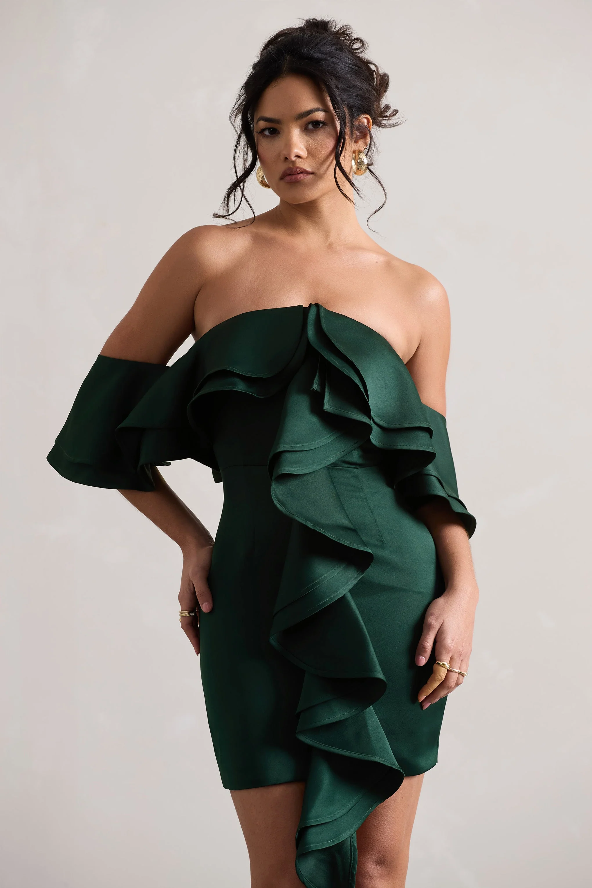 1468-aspen-bottle-green-bardot-mini-dress-with-ruffles-1.webp