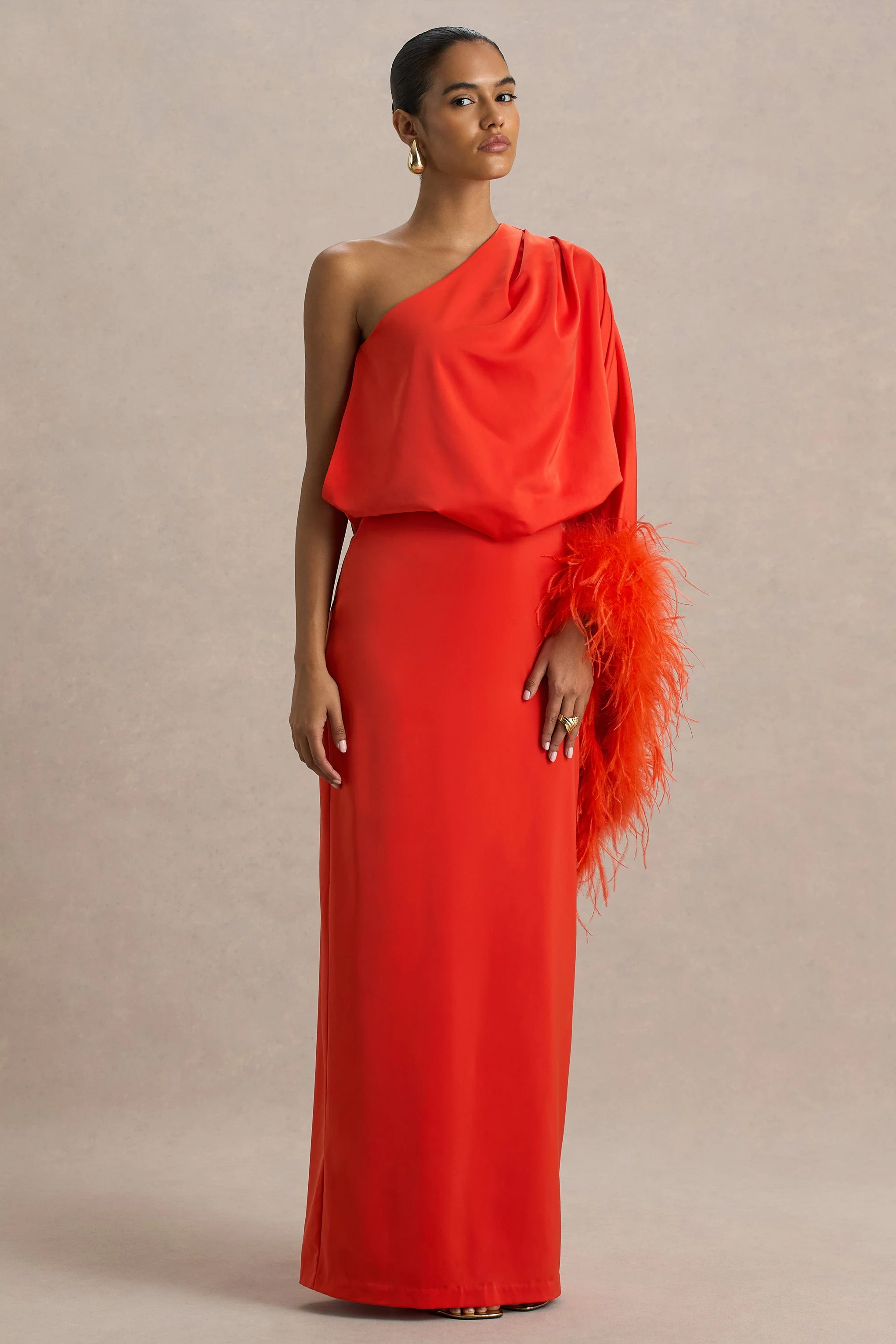 14766-felicity-orange-satin-asymmetric-neck-maxi-dress-with-feather-and-ruching-details-1.webp