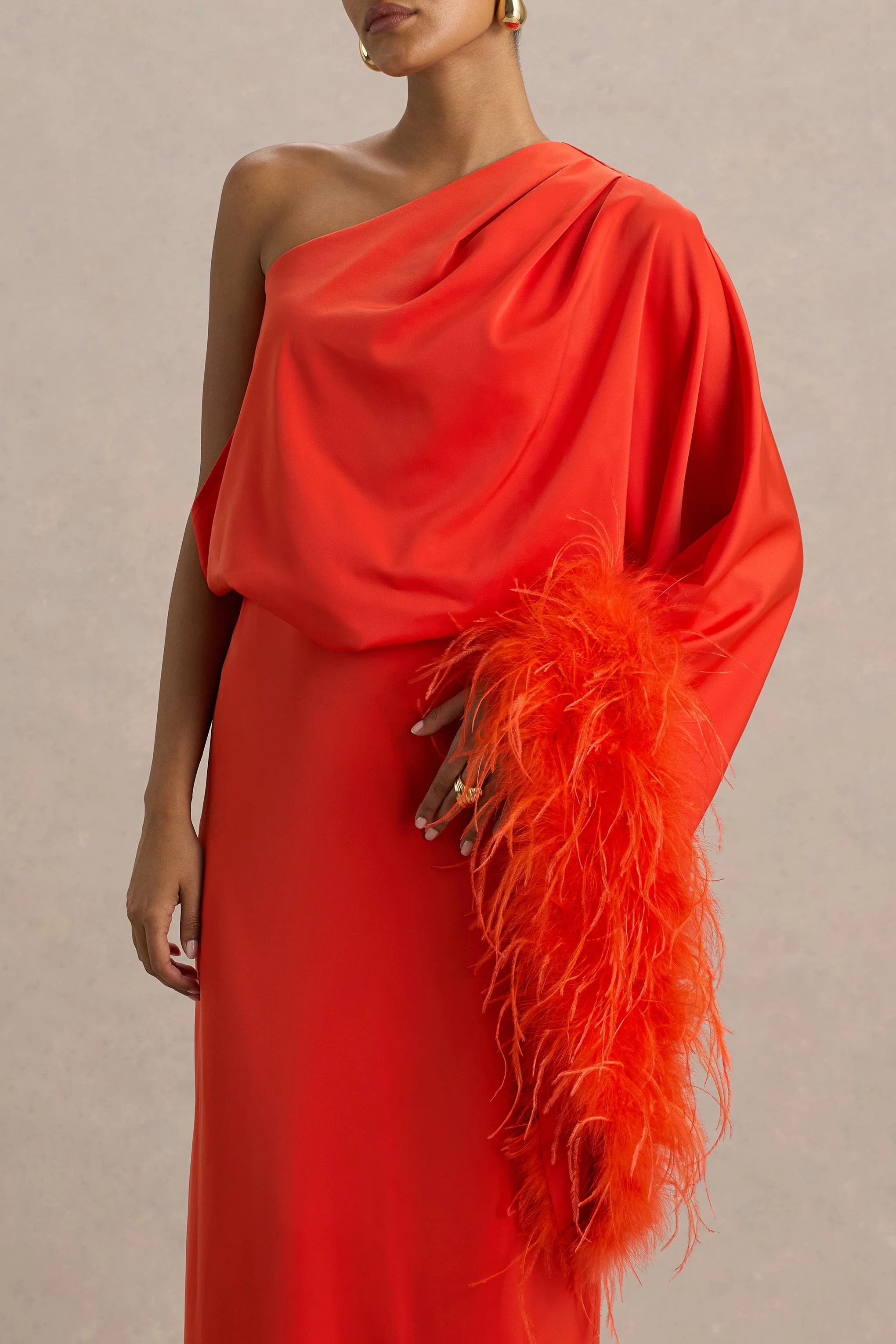 14766-felicity-orange-satin-asymmetric-neck-maxi-dress-with-feather-and-ruching-details-1.webp