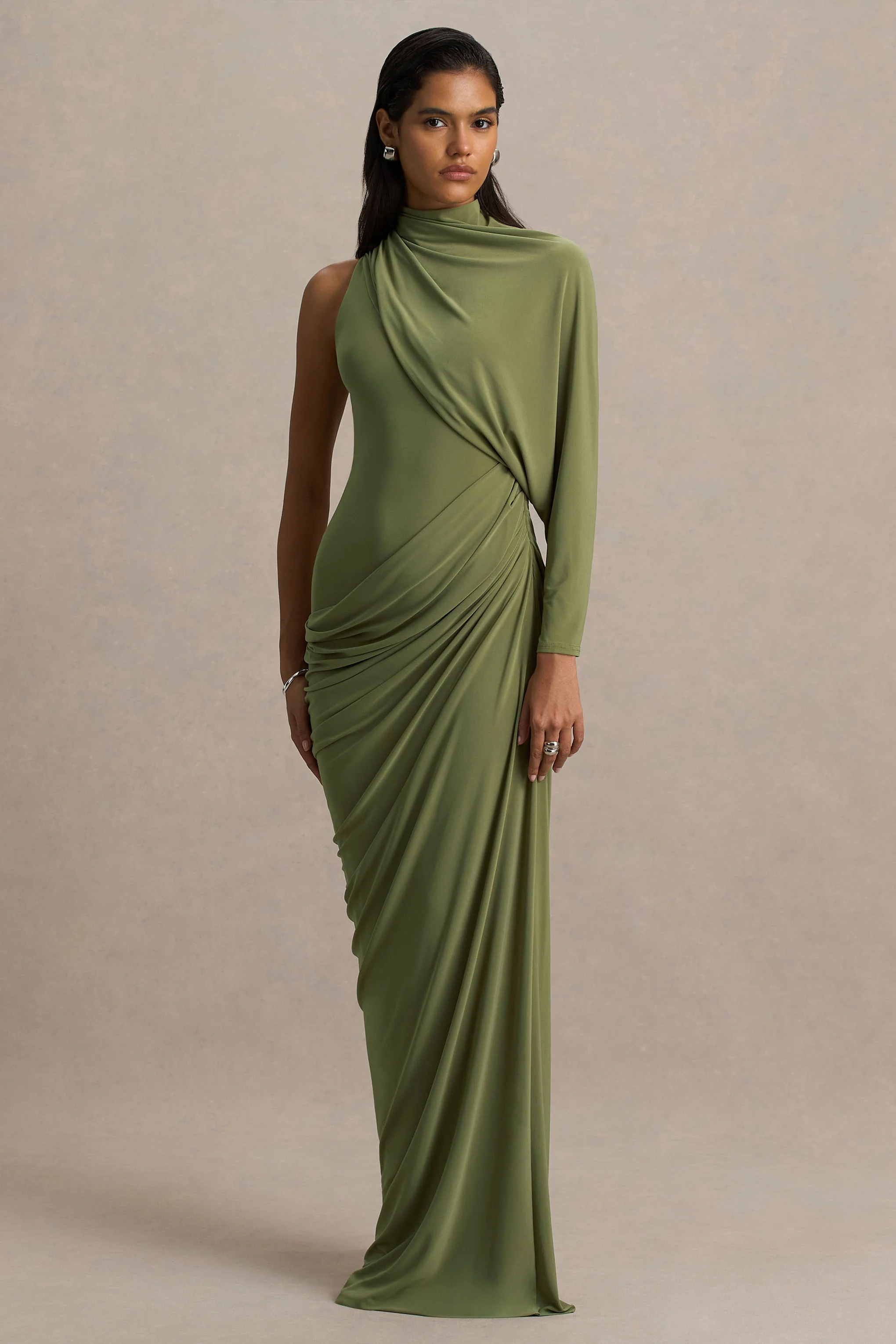 14957-aphra-green-high-neck-maxi-dress-with-cape-sleeve-1.webp