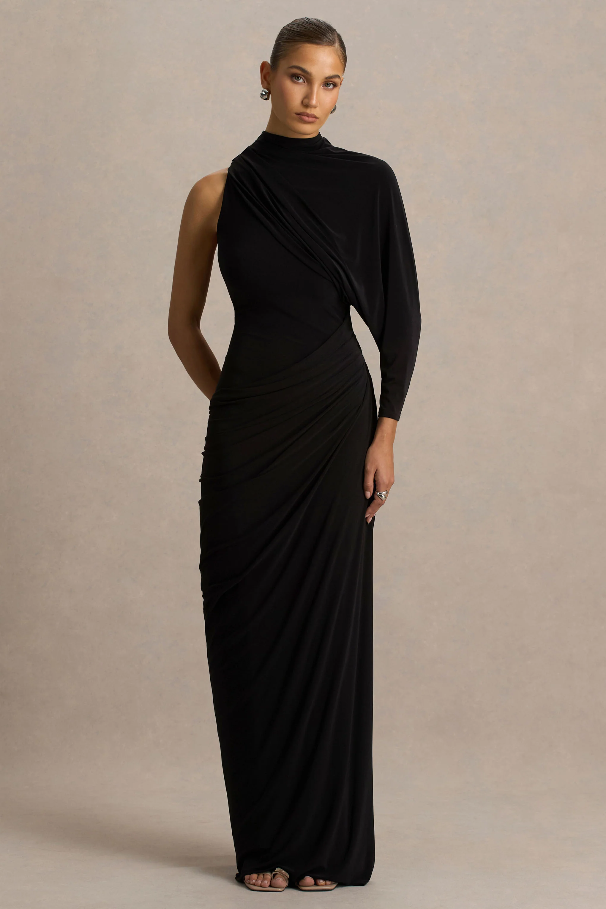 14964-aphra-black-high-neck-maxi-dress-with-cape-sleeve-1.webp