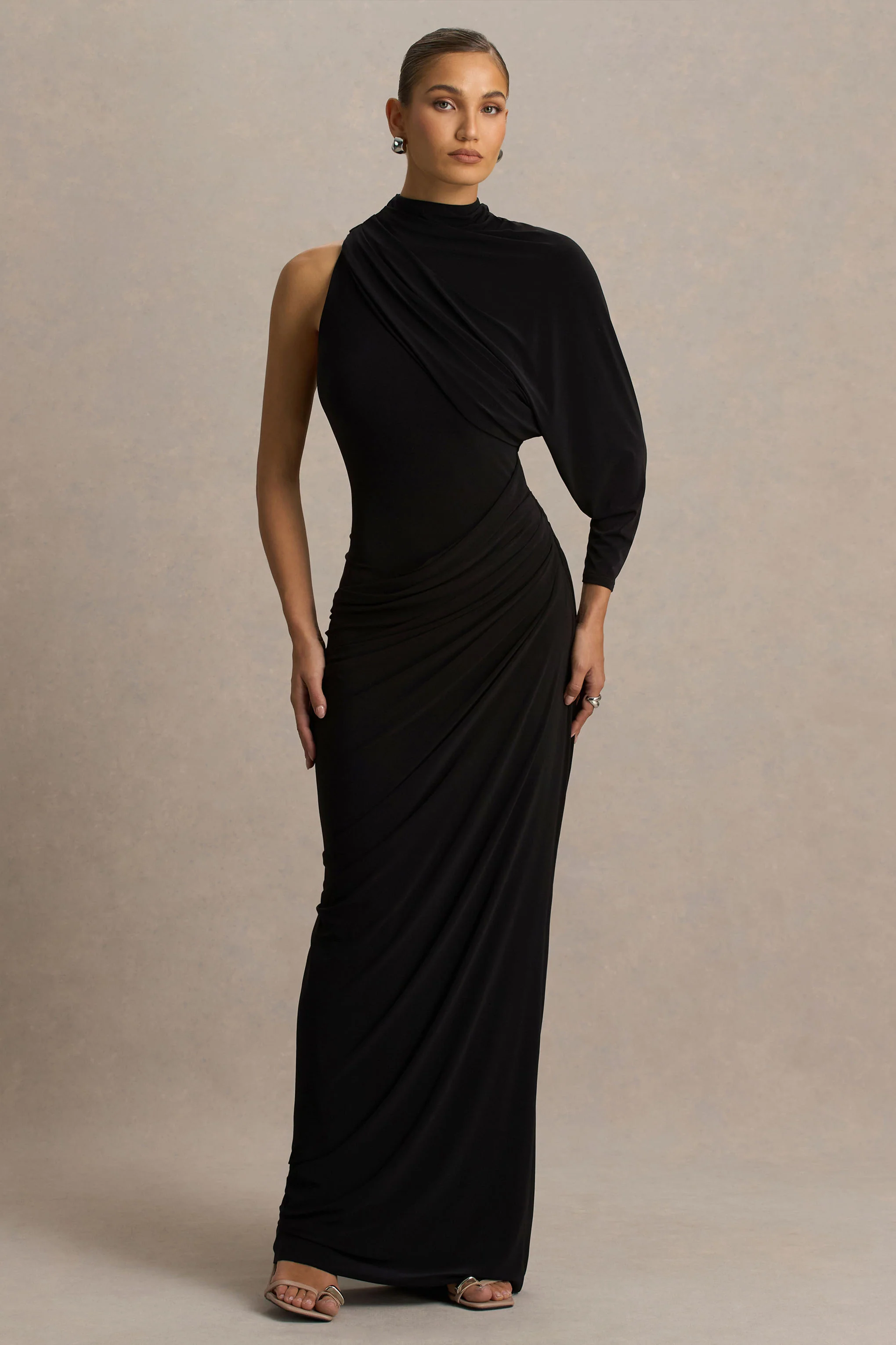 14964-aphra-black-high-neck-maxi-dress-with-cape-sleeve-1.webp