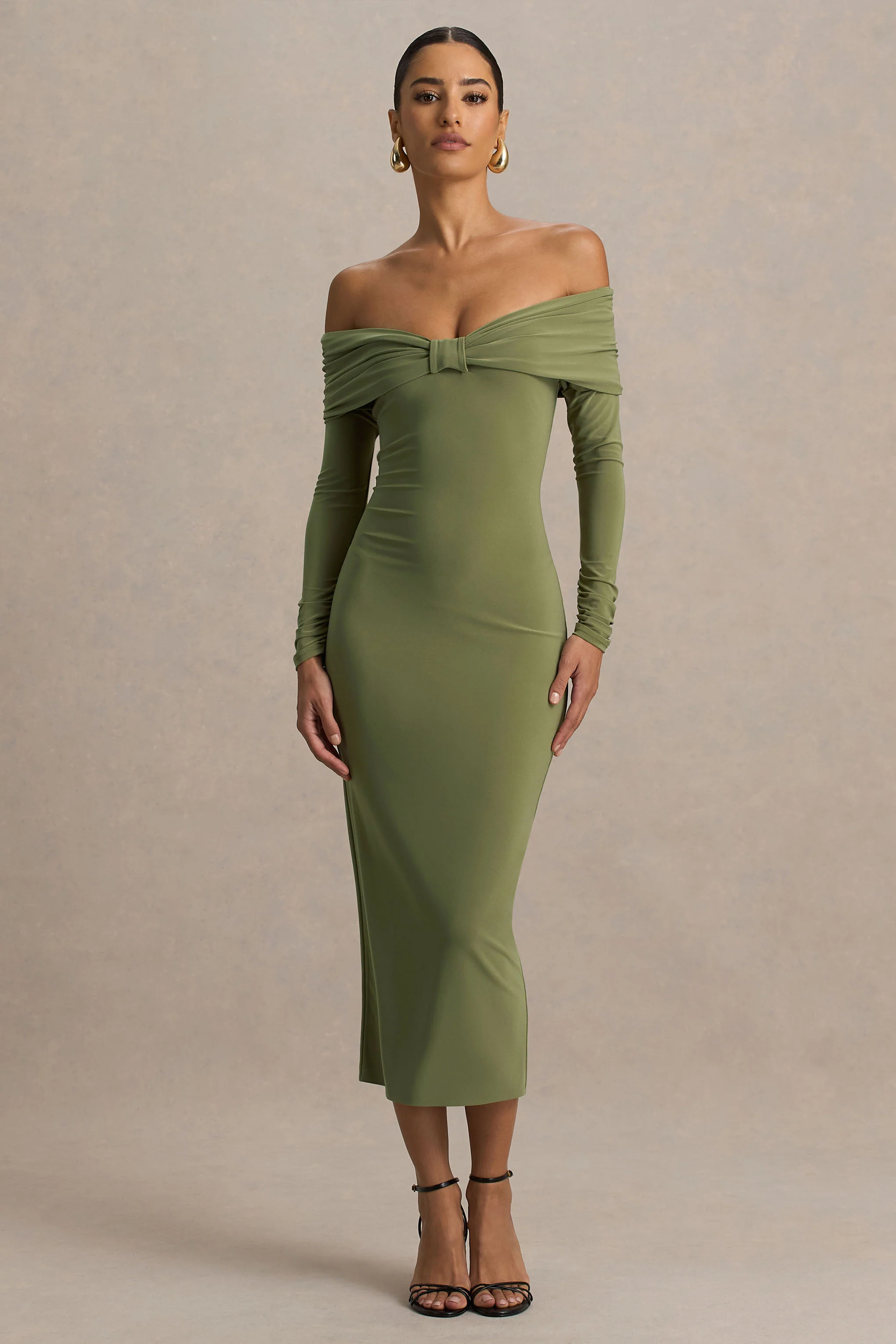 15119-spark-olive-bardot-neck-maxi-dress-with-bow-detail-1.webp