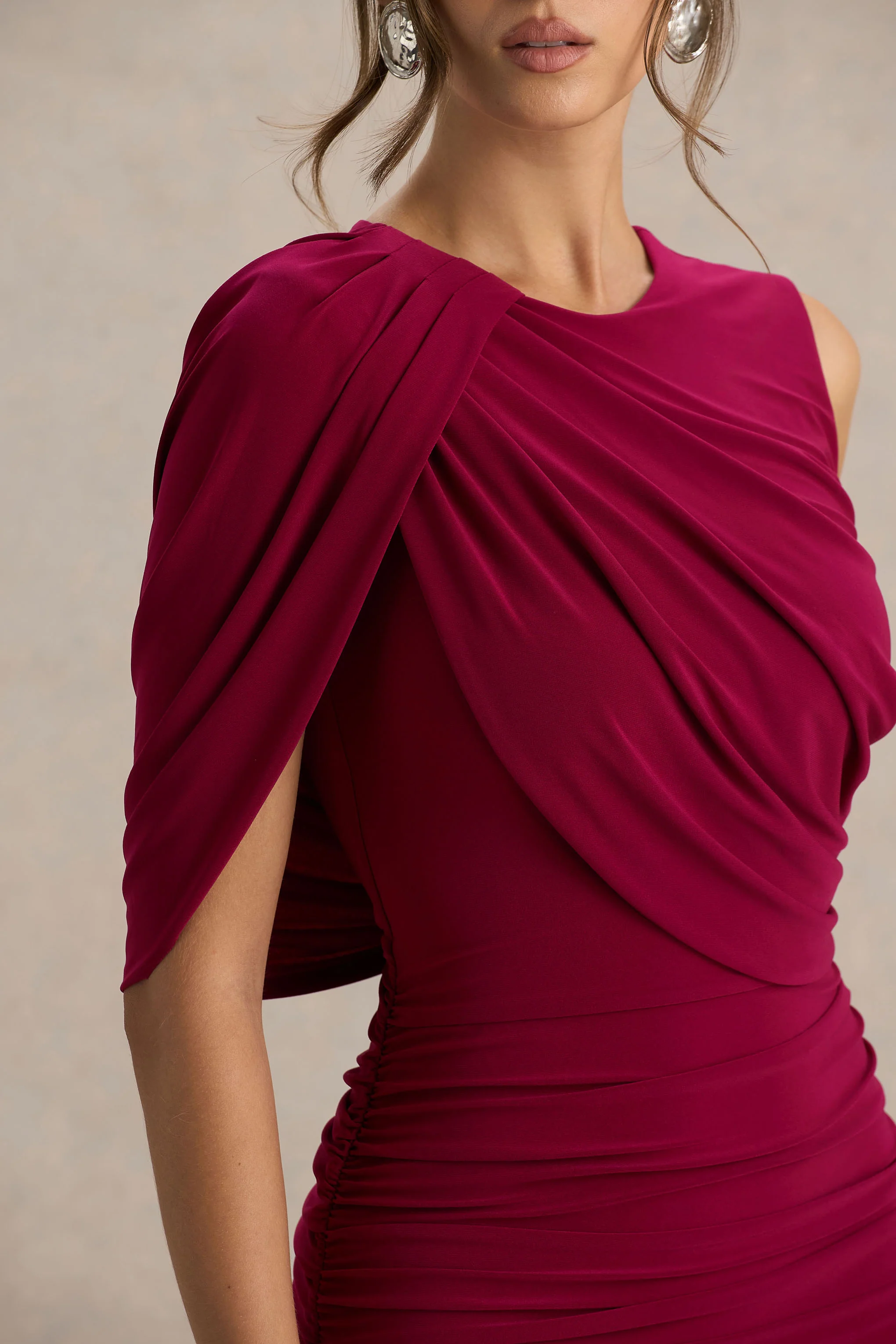 15256-missy-burgundy-mini-dress-with-cape-sleeve-and-ruched-detailing-1.webp