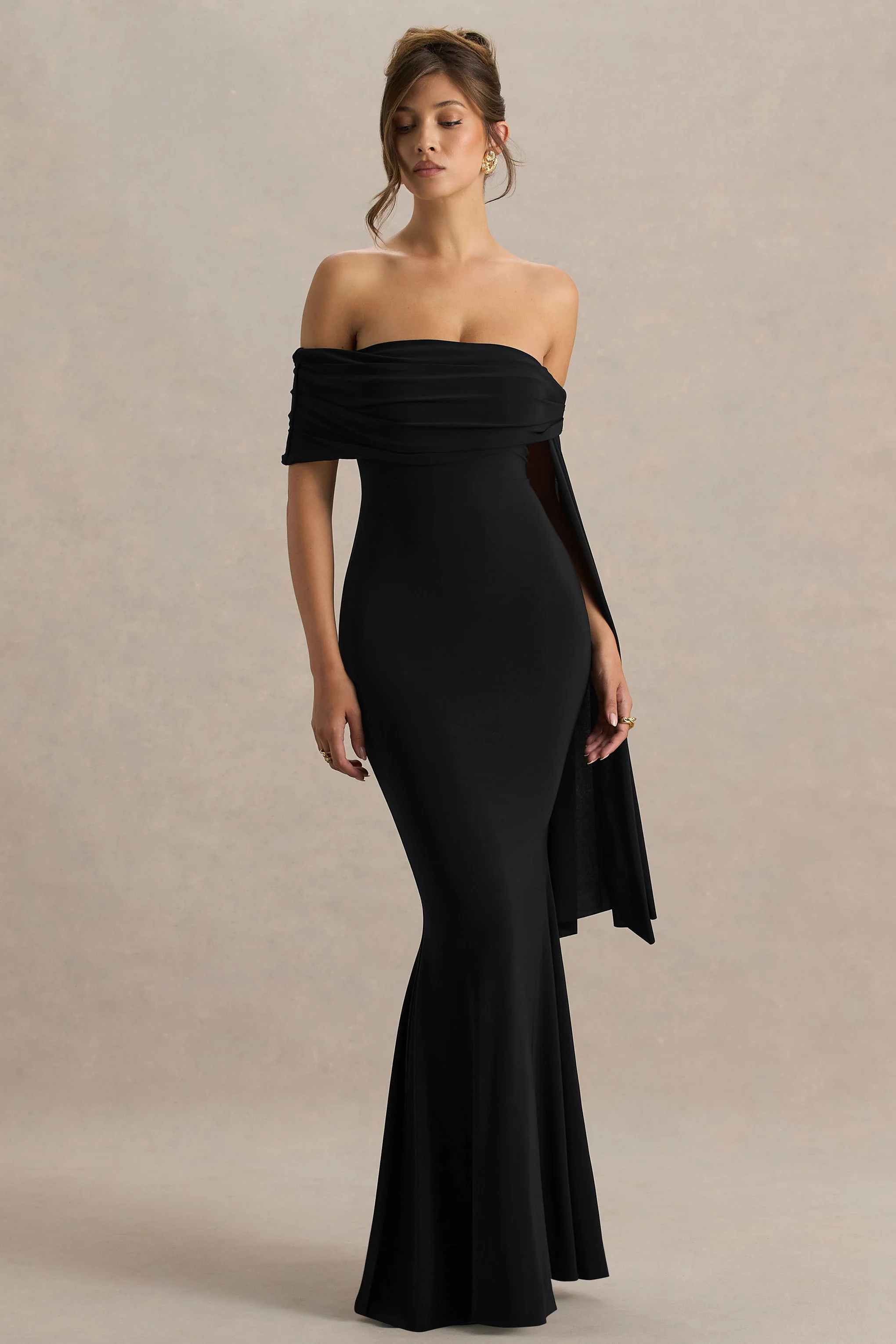 15305-saffina-black-bardot-neck-maxi-dress-with-sash-detail-1.webp