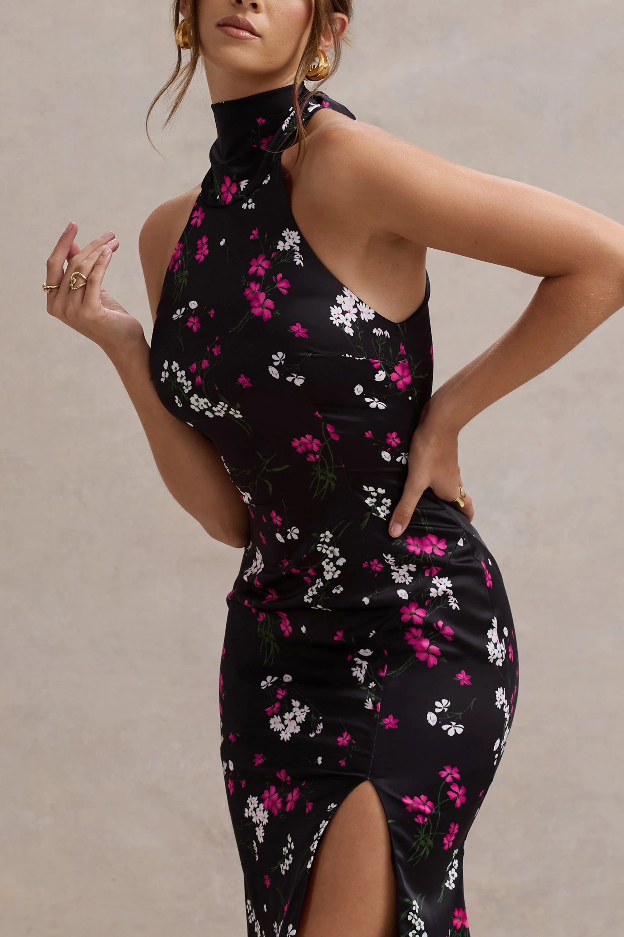 15441-violette-black-ditsy-floral-print-satin-high-neck-split-midi-dress-1.webp