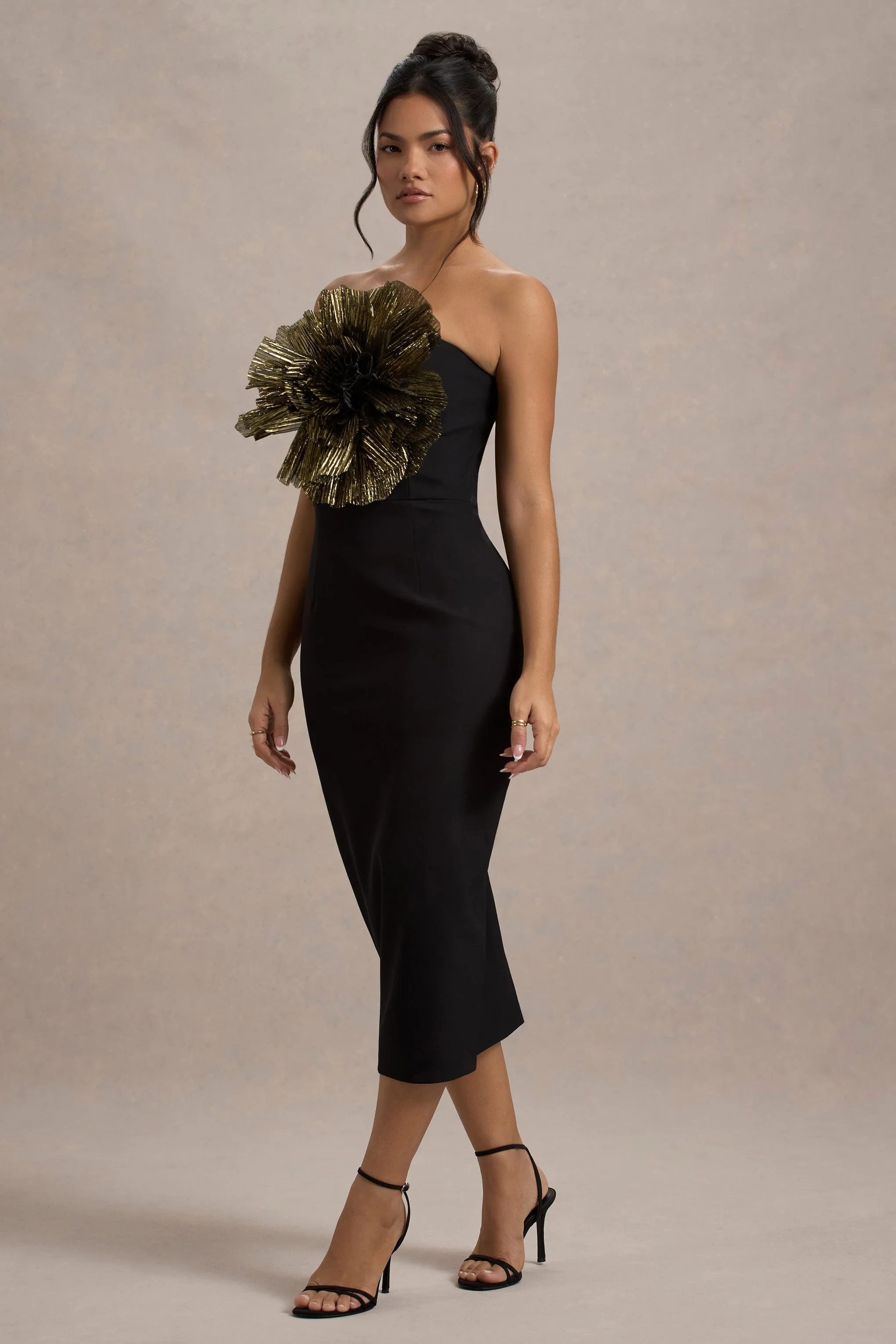 15858-moya-black-gold-bodycon-midi-dress-with-corsage-detail-1.webp