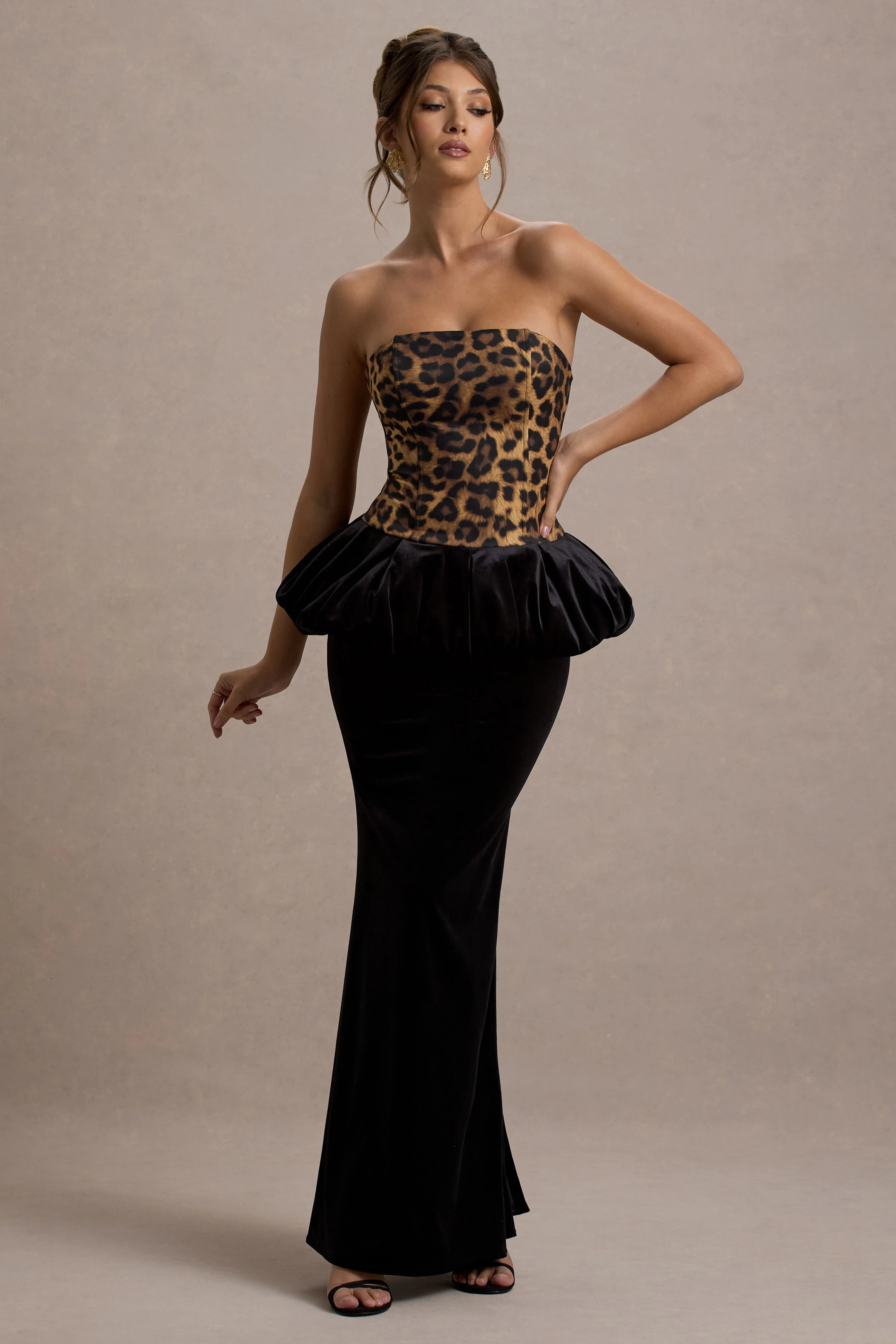16104-harriette-leopard-print-bandeau-maxi-dress-with-black-velvet-peplum-skirt-1.webp