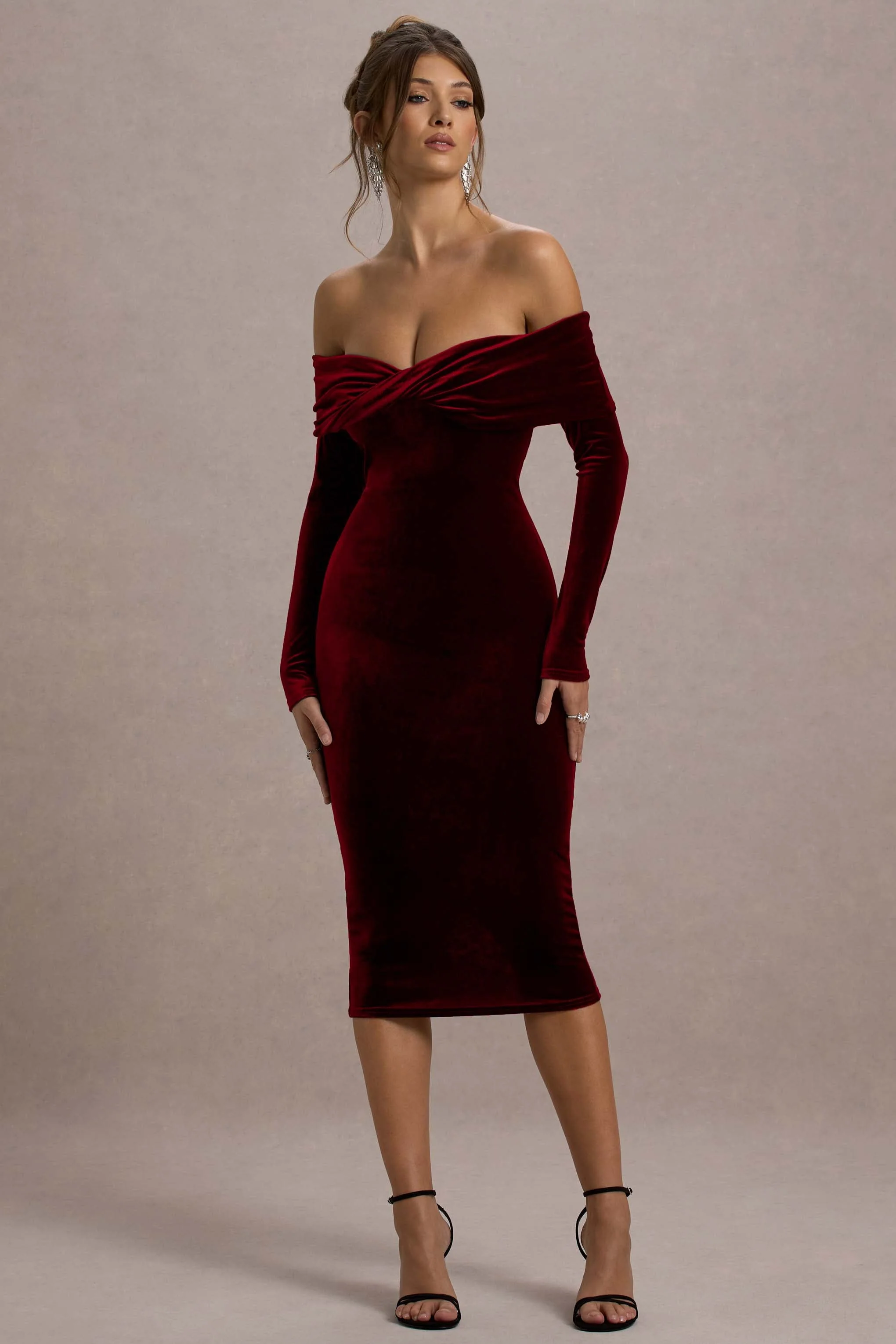 16384-compliment-berry-velvet-bardot-midi-dress-1.webp
