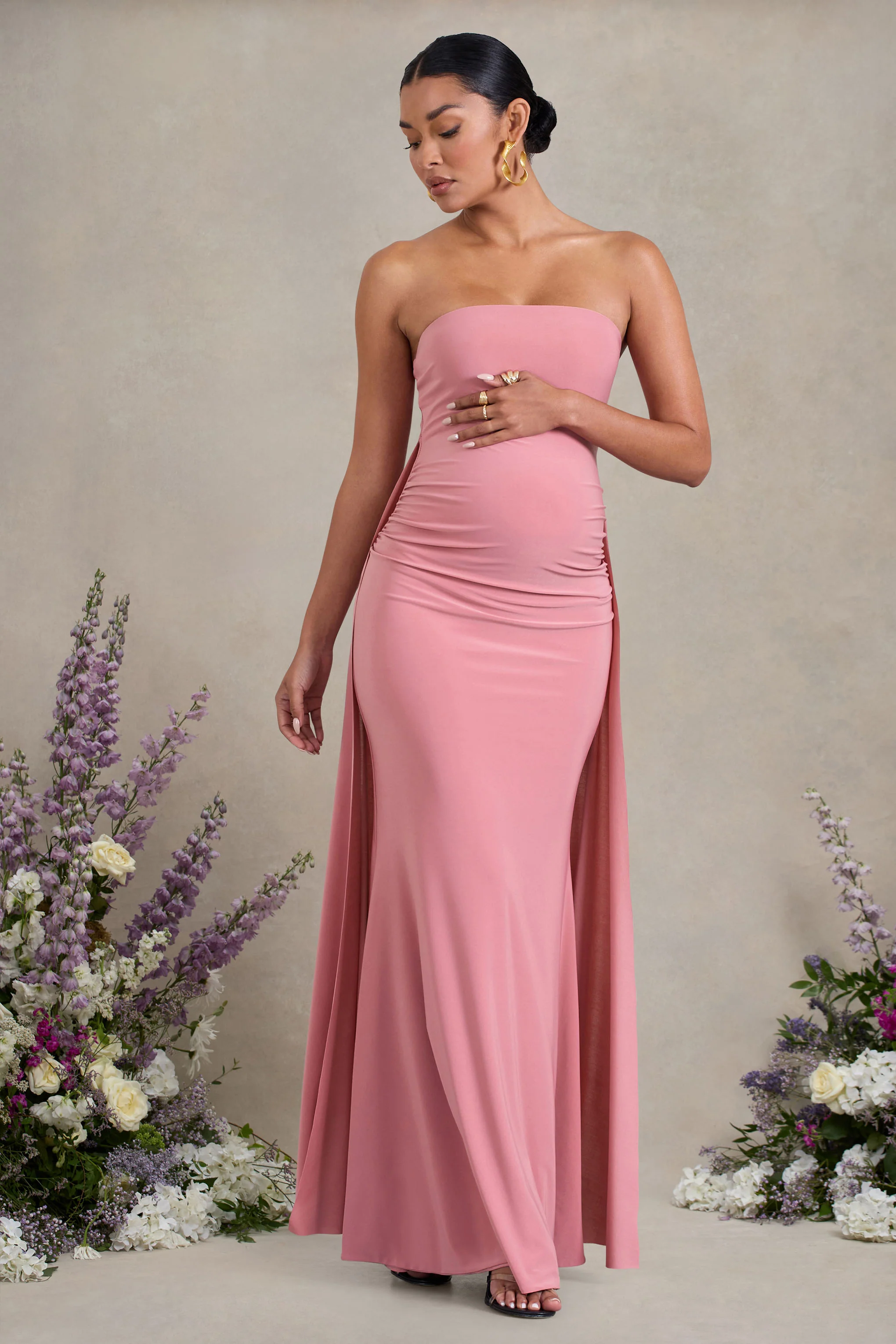17324-christina-blush-pink-bandeau-sleeveless-maternity-maxi-dress-with-cape-1.webp