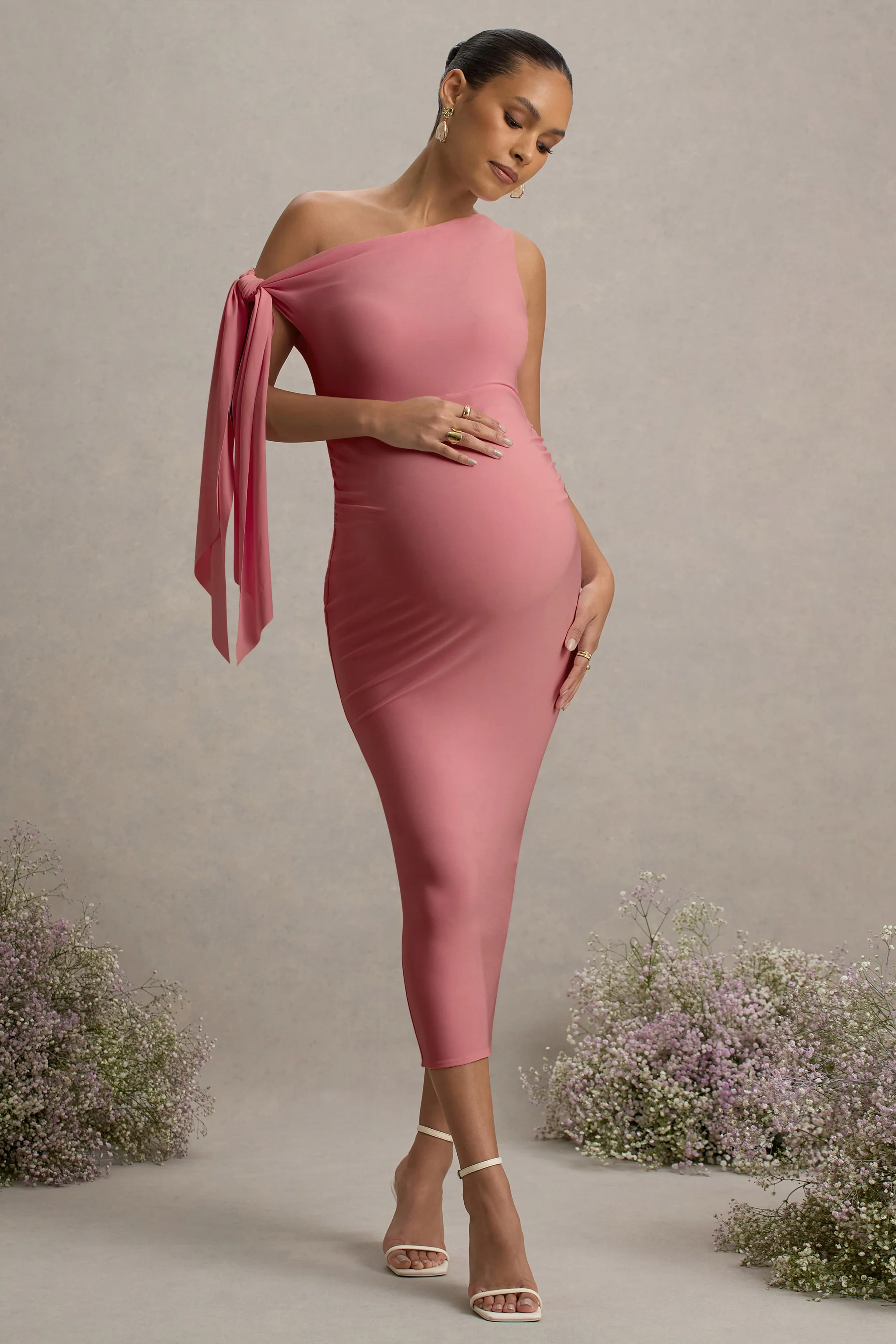 17360-katarine-pink-asymmetric-knot-maternity-midi-dress-1.webp