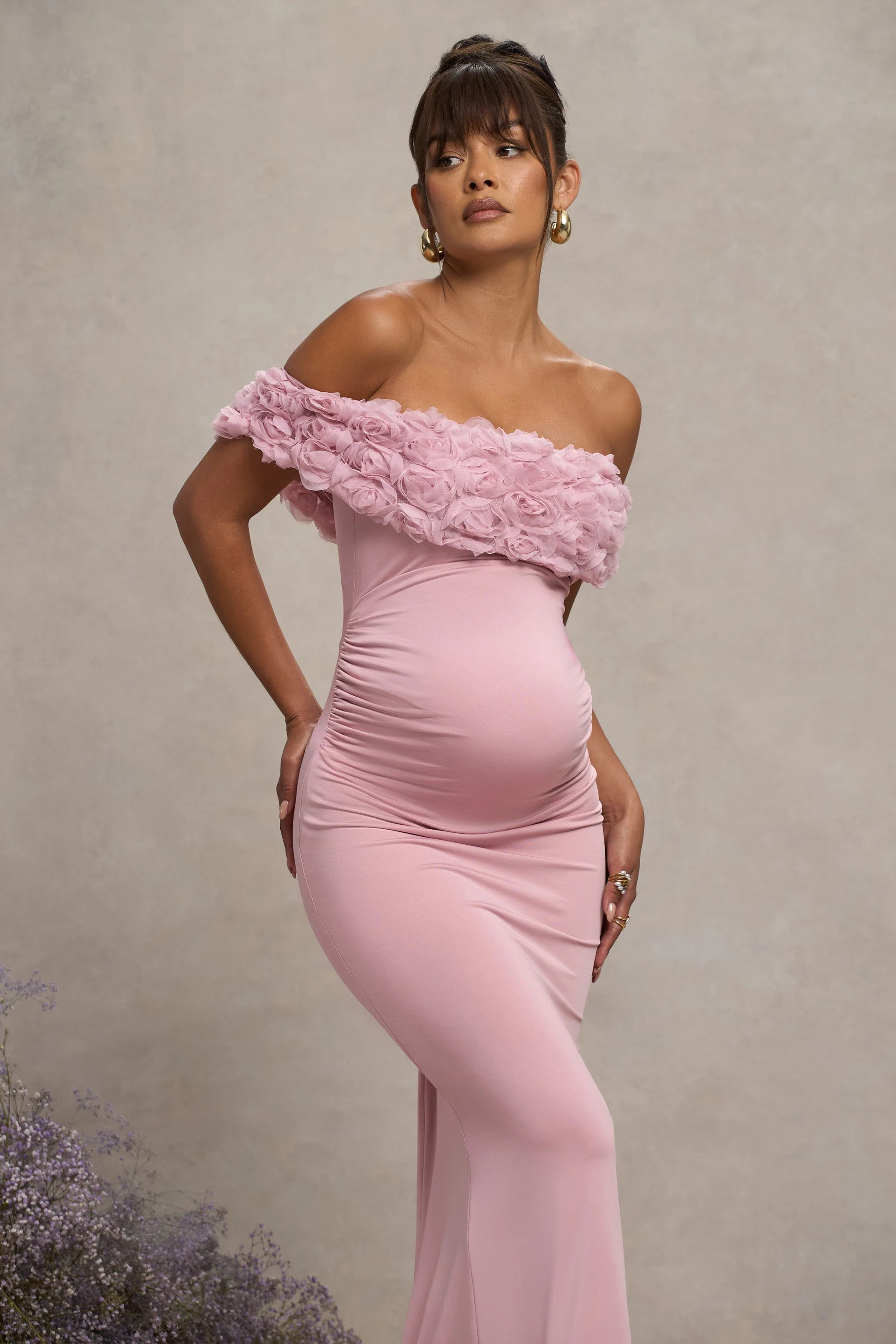 17421-inflorescence-blush-pink-mesh-floral-bardot-maternity-maxi-dress-1.webp
