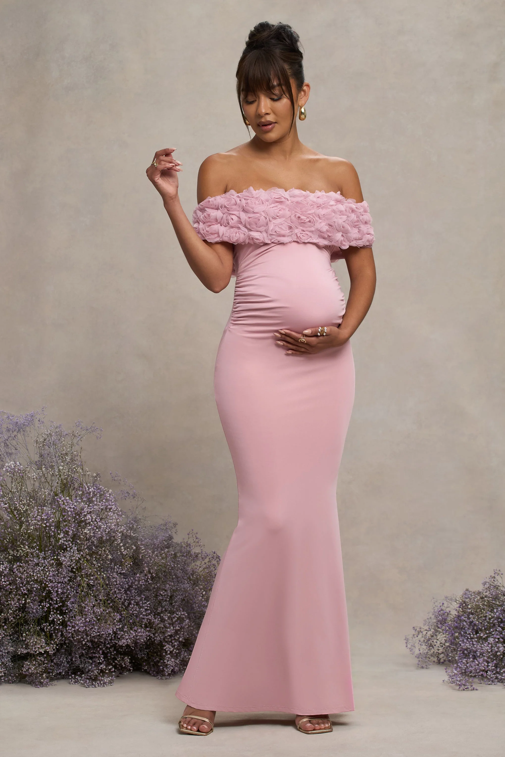 17421-inflorescence-blush-pink-mesh-floral-bardot-maternity-maxi-dress-1.webp