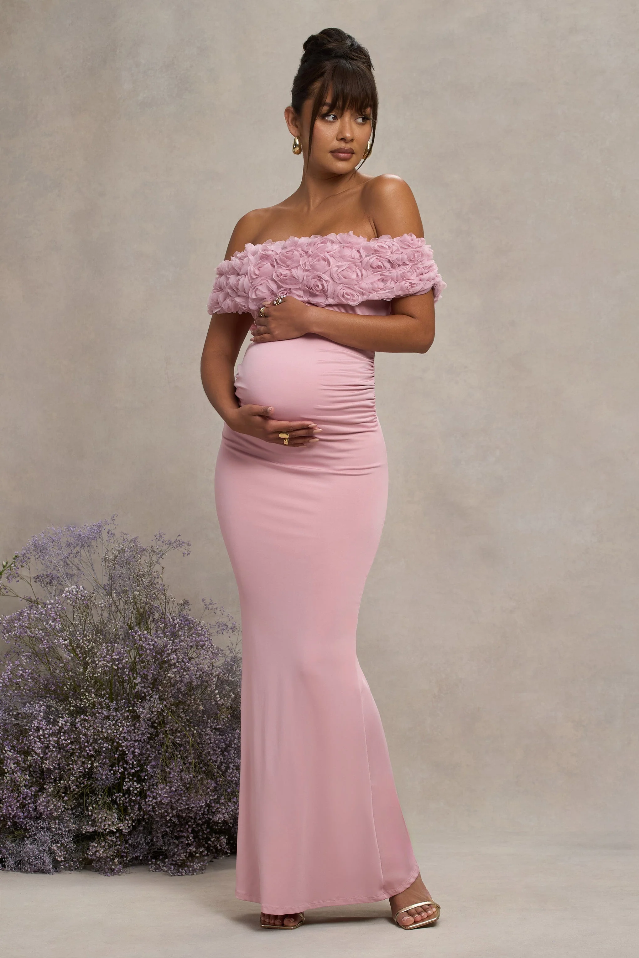 17421-inflorescence-blush-pink-mesh-floral-bardot-maternity-maxi-dress-1.webp