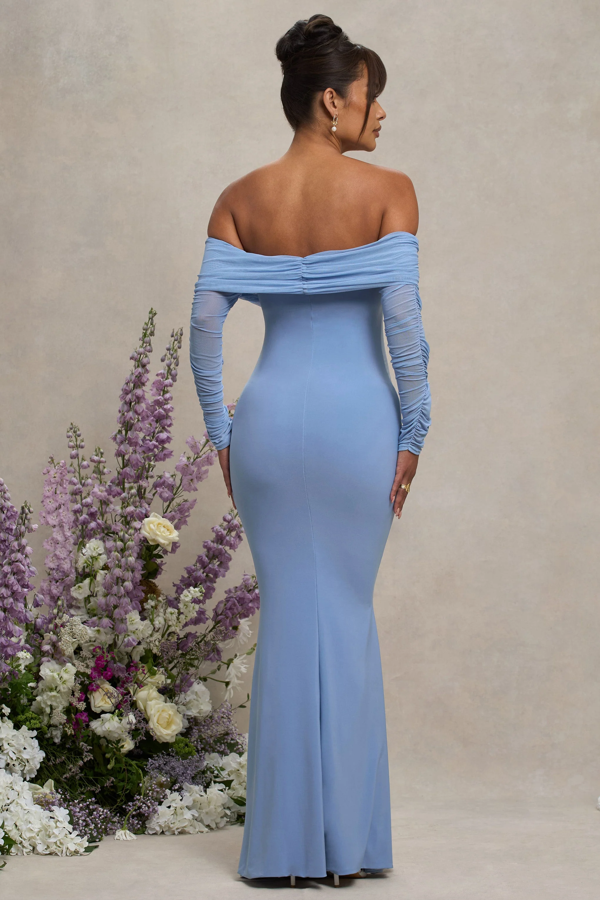 17427-pretty-perfect-powder-blue-maternity-ruched-mesh-bardot-maxi-dress-1.webp