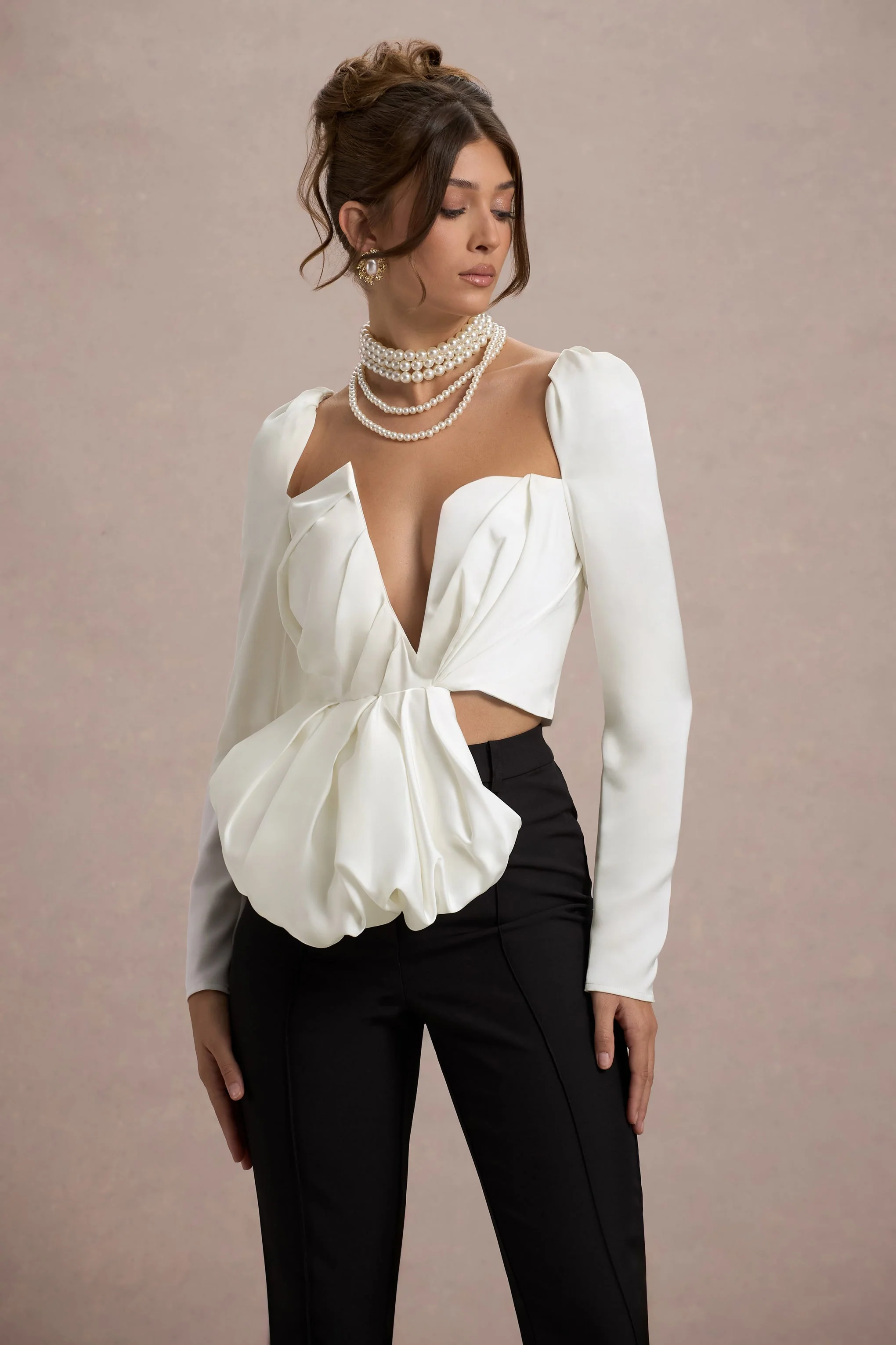 17883-bensley-ecru-satin-asymmetric-plunge-neck-top-with-ruffle-1.webp