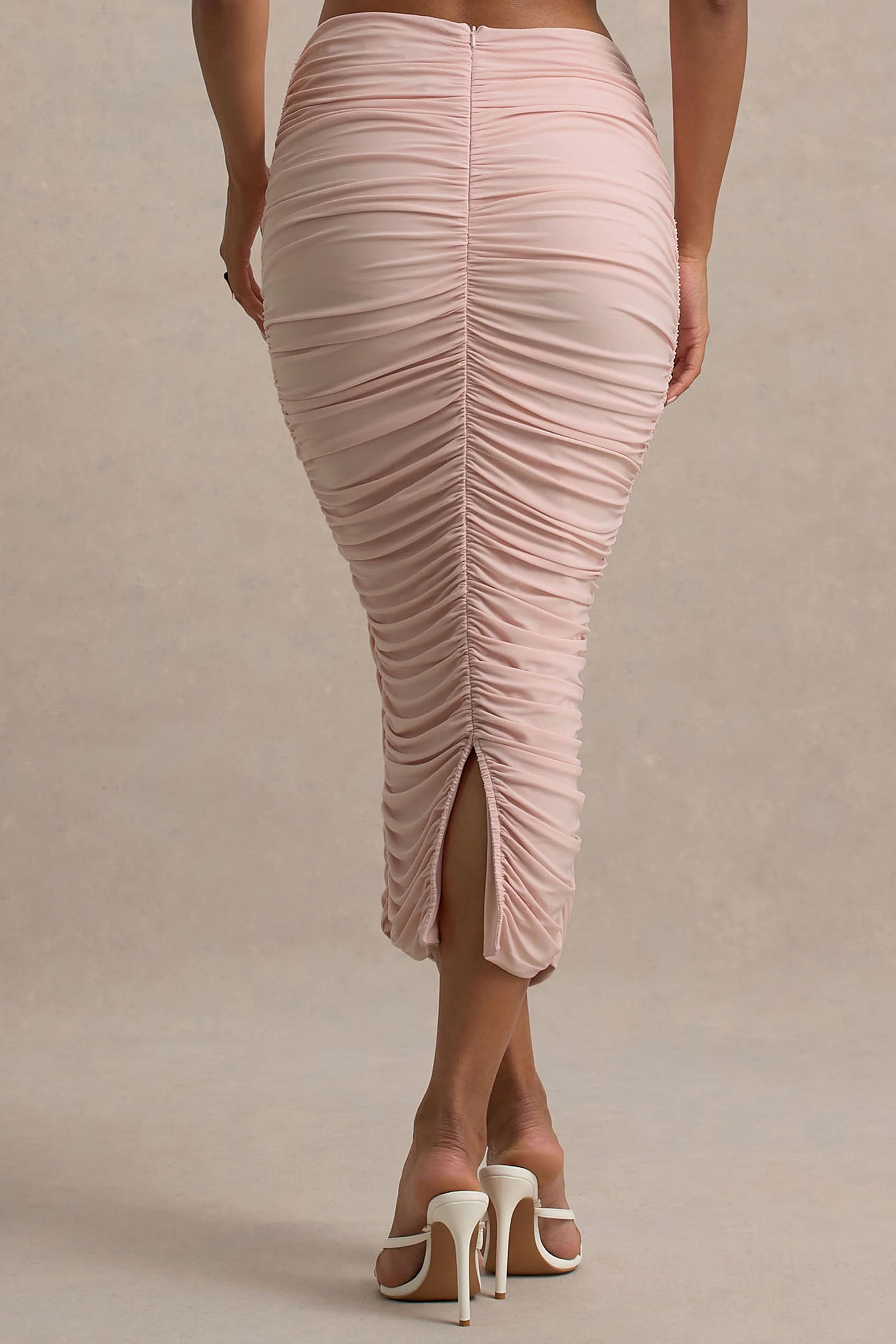 18267-lively-light-pink-ruched-midi-skirt-1.webp