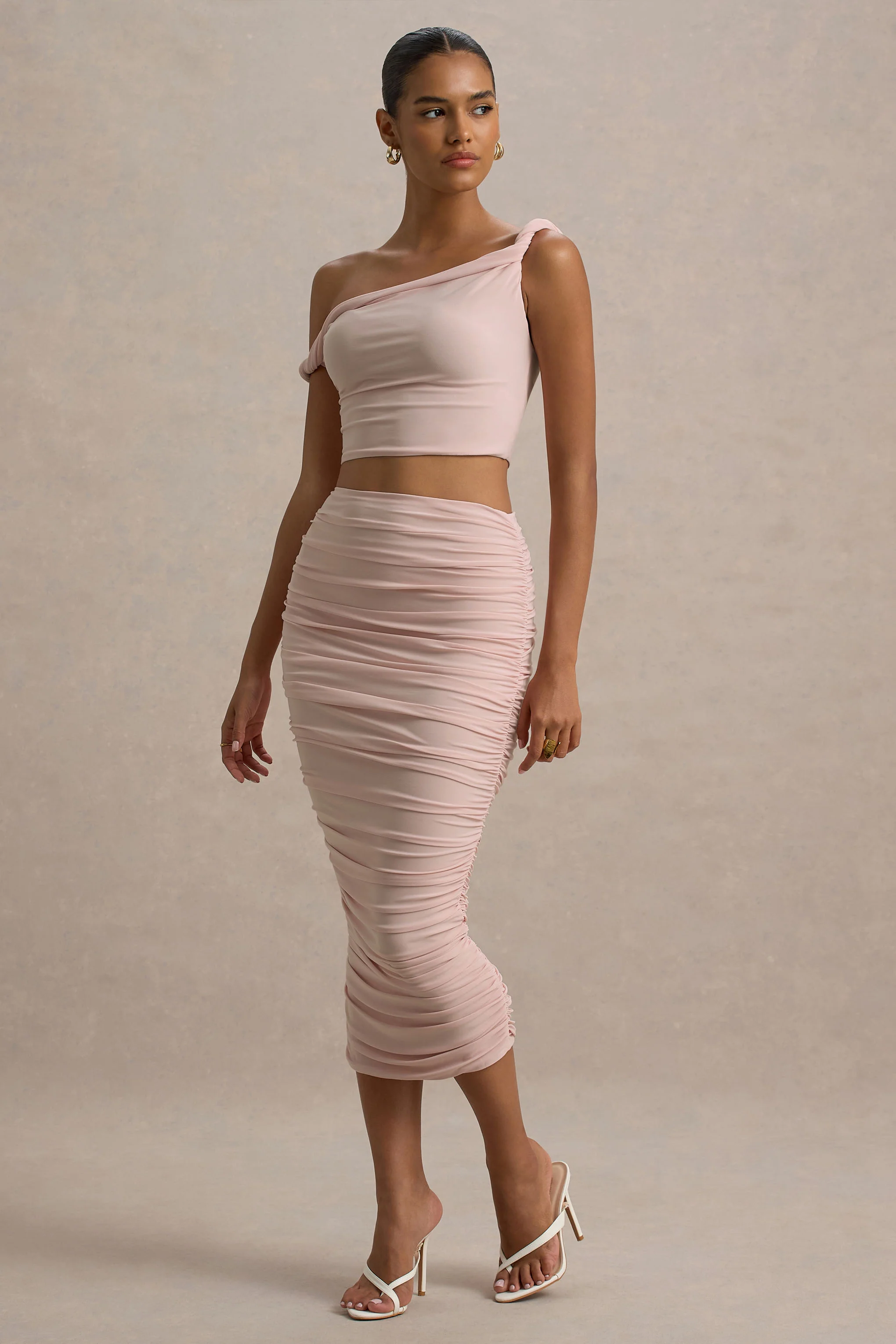18267-lively-light-pink-ruched-midi-skirt-1.webp