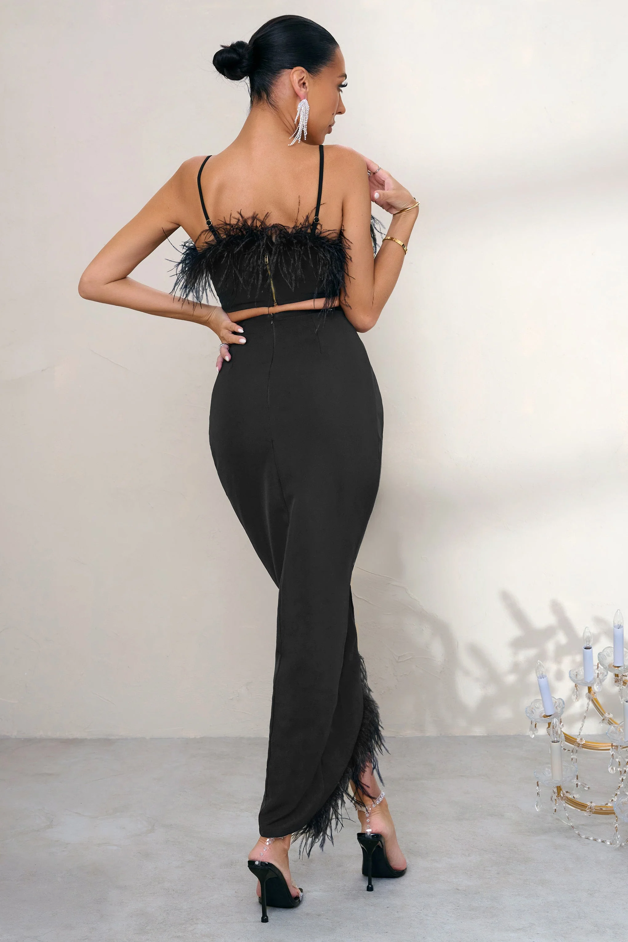 19854-margarita-black-high-waist-wrap-front-midi-skirt-with-feather-trim-1.webp