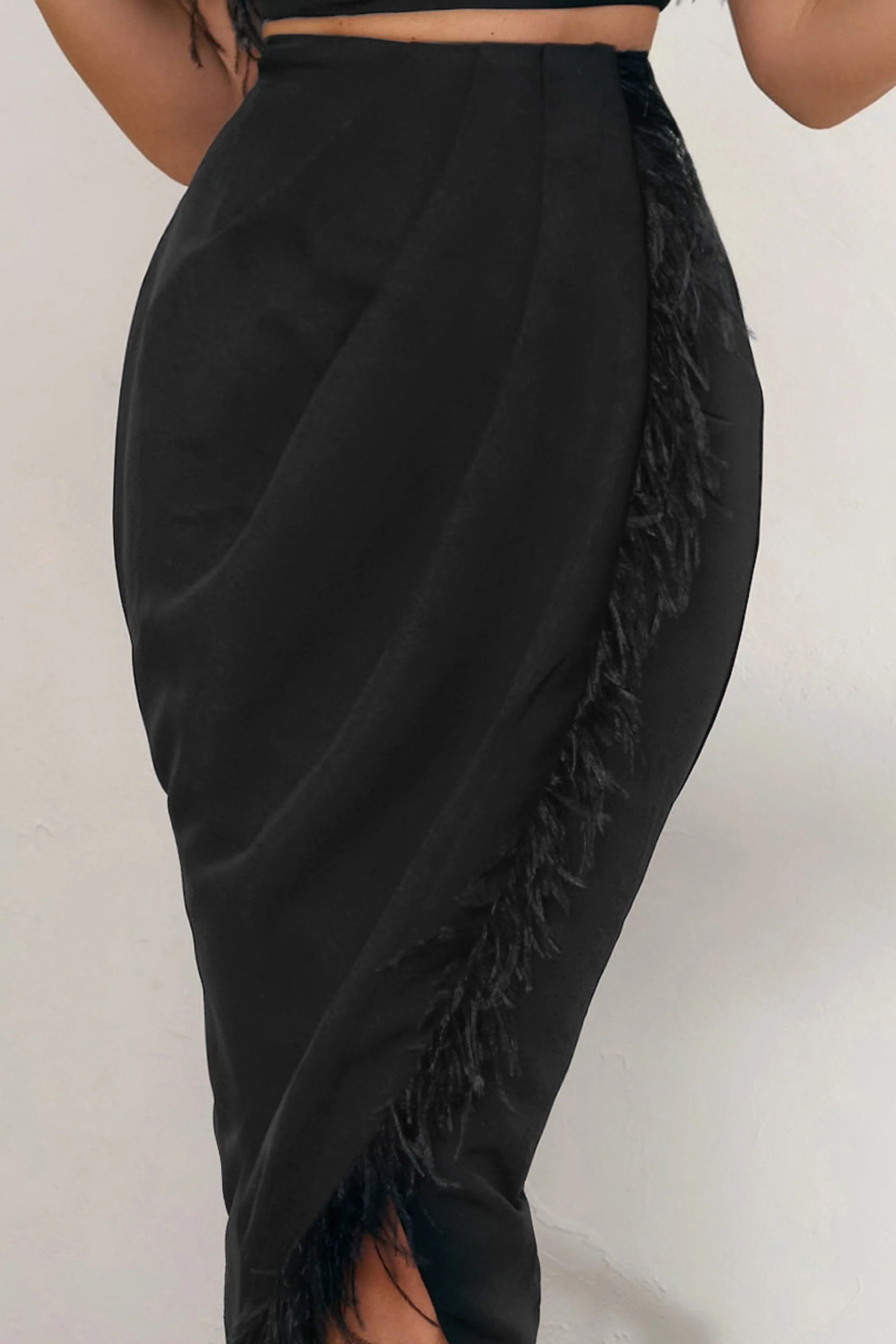 19854-margarita-black-high-waist-wrap-front-midi-skirt-with-feather-trim-1.webp