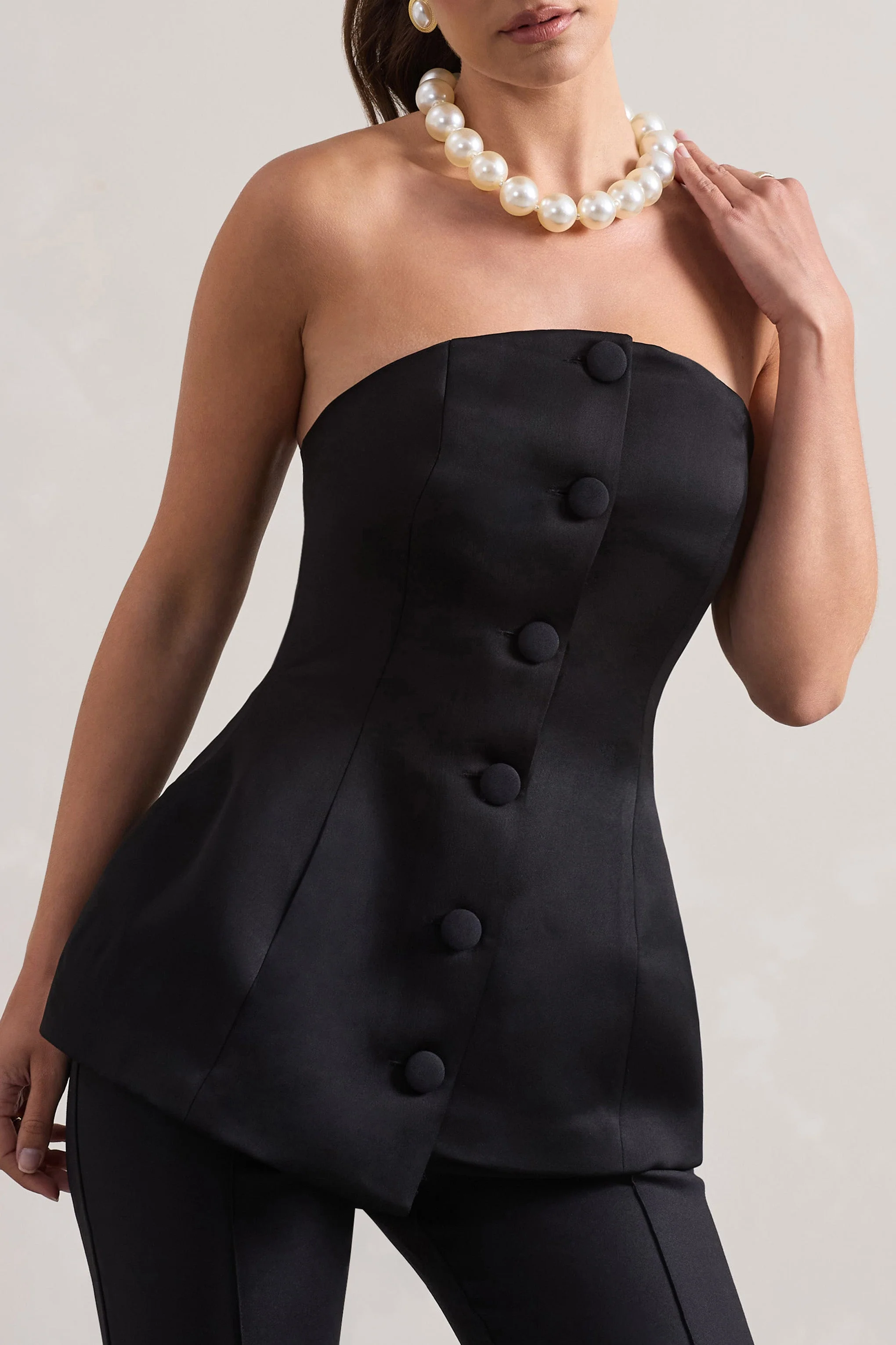 20717-century-black-satin-strapless-button-front-corset-top-1.webp