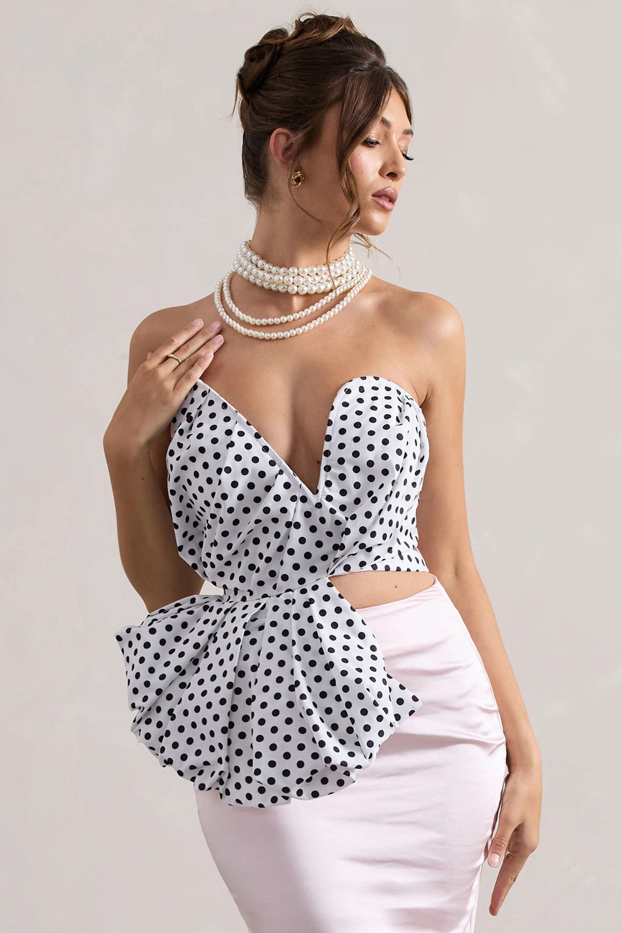 20794-haute-cream-polka-dot-asymmetric-plunge-neck-corset-with-ruffle-1.webp