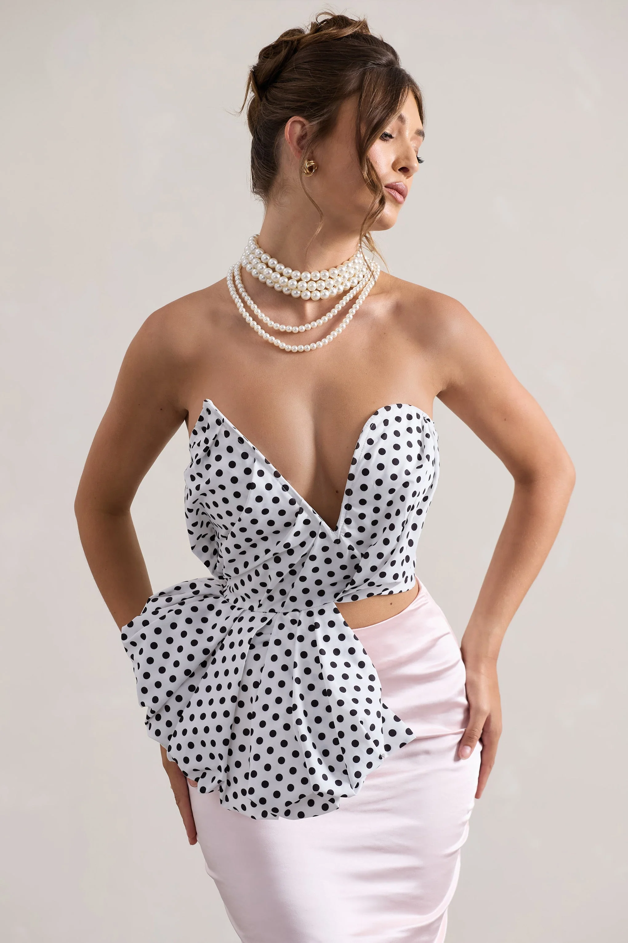 20794-haute-cream-polka-dot-asymmetric-plunge-neck-corset-with-ruffle-1.webp