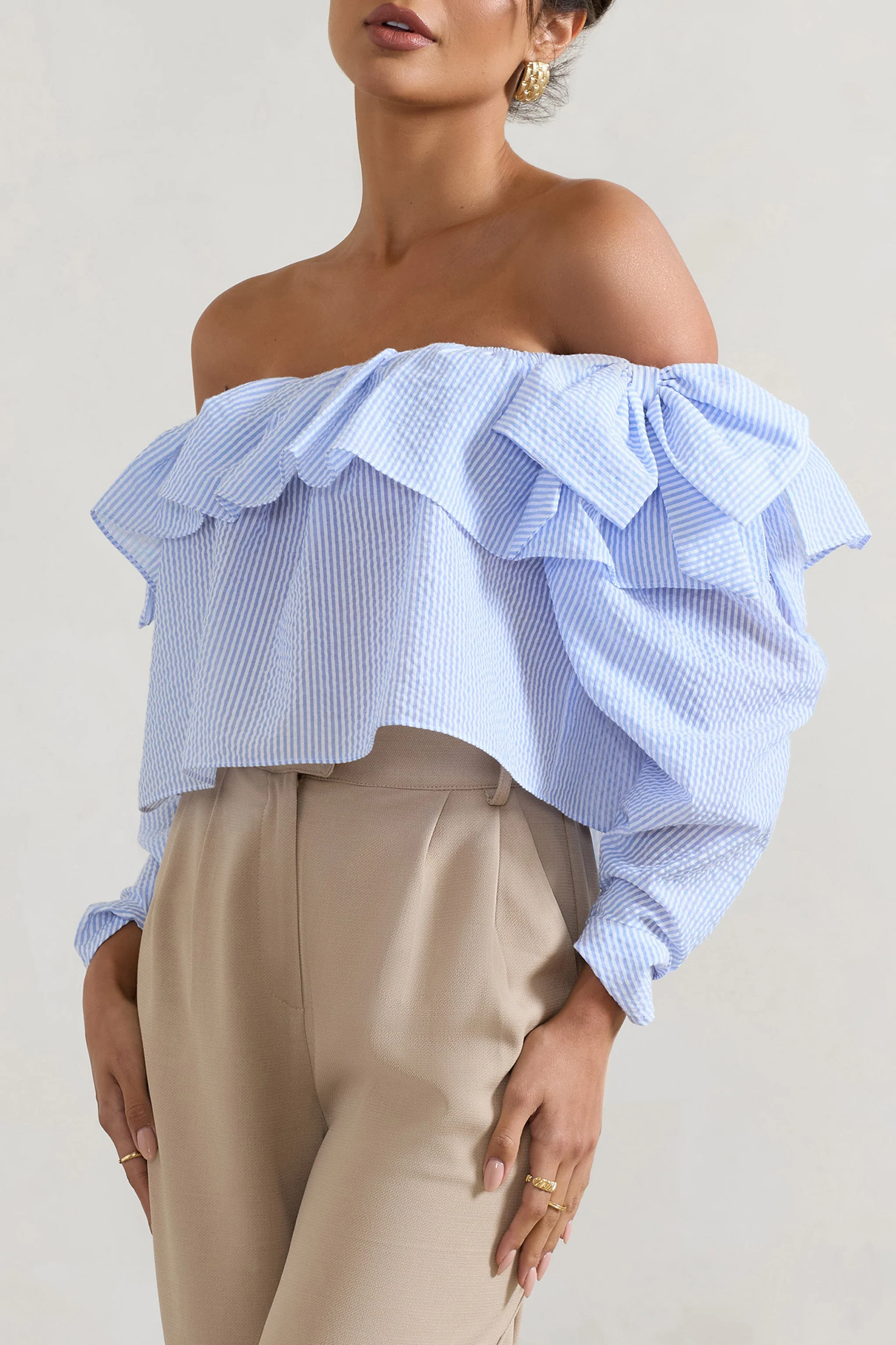 20843-harbour-blue-pinstripe-bardot-puff-sleeve-top-with-bows-1.webp