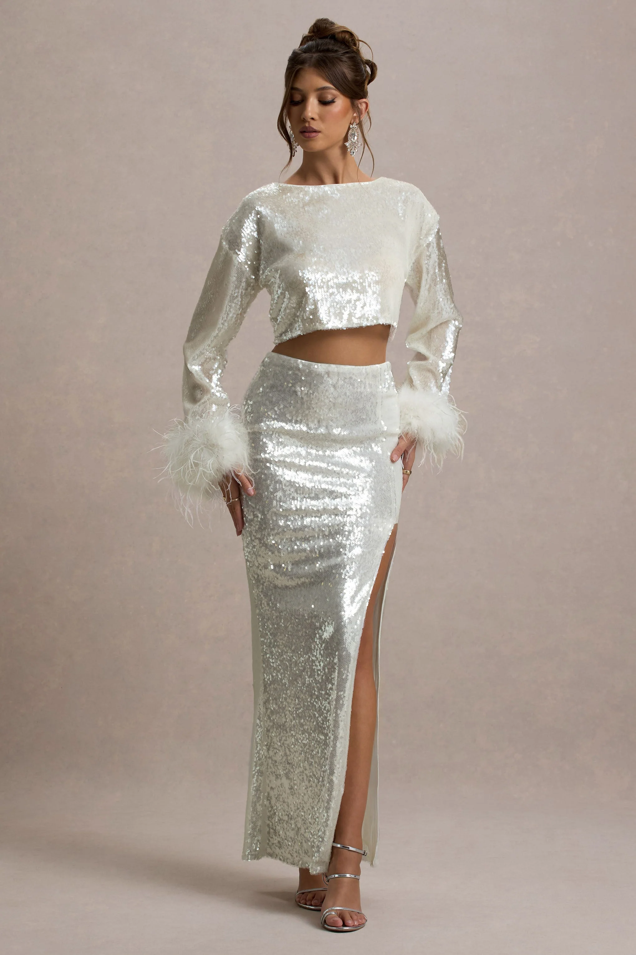 21467-solita-sand-sequin-long-sleeve-crop-top-with-feather-trim-1.webp