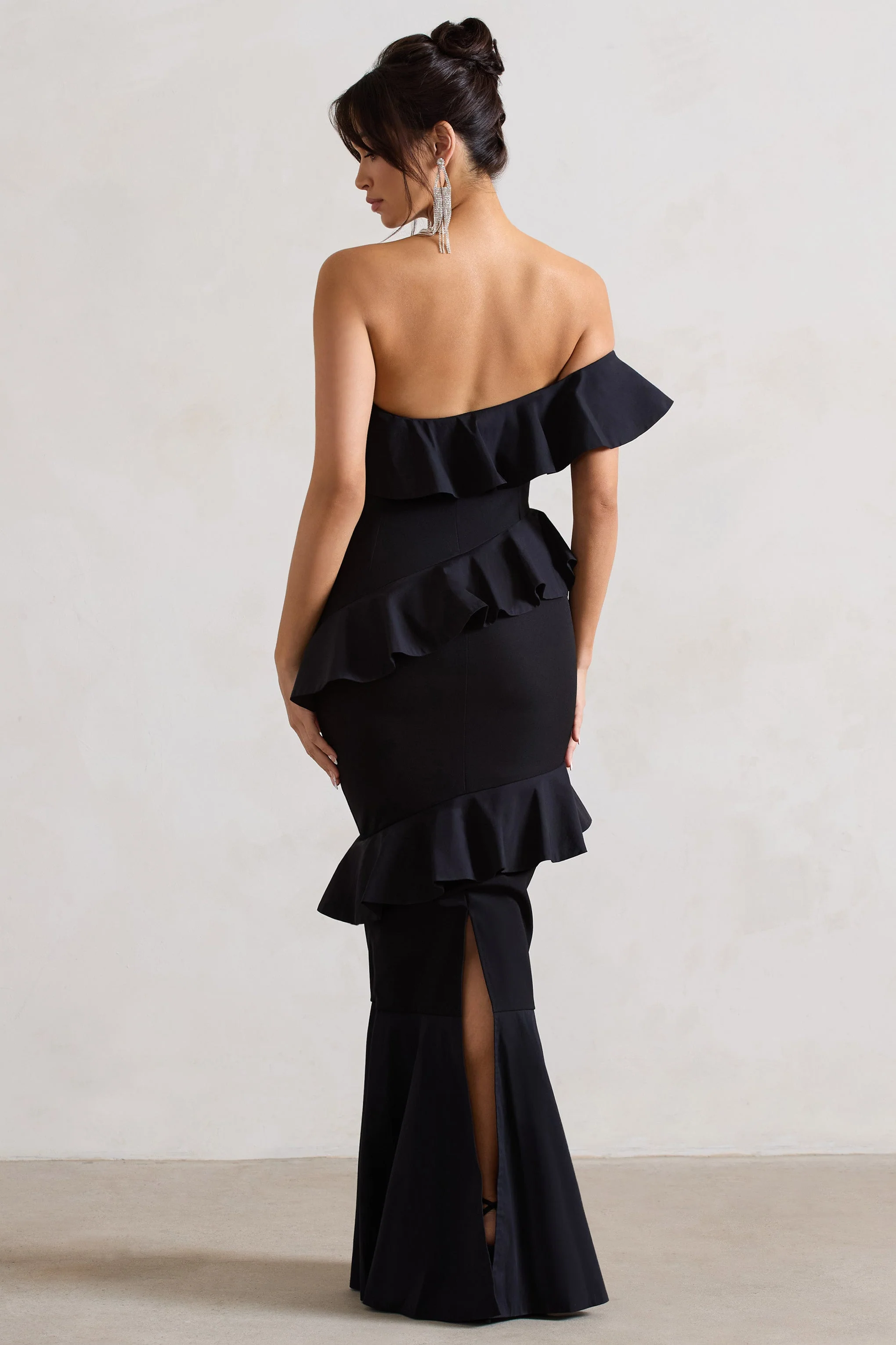 2202-cinematic-black-bardot-ruffled-fishtail-maxi-dress-1.webp